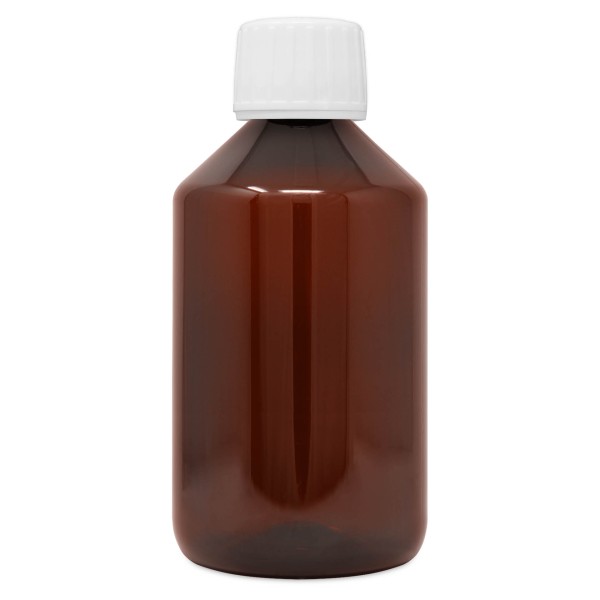 Leerflasche Braun mit Deckel 250 ml