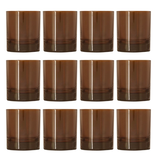 Kerzenglas amber glänzend 300ml 12 Stück