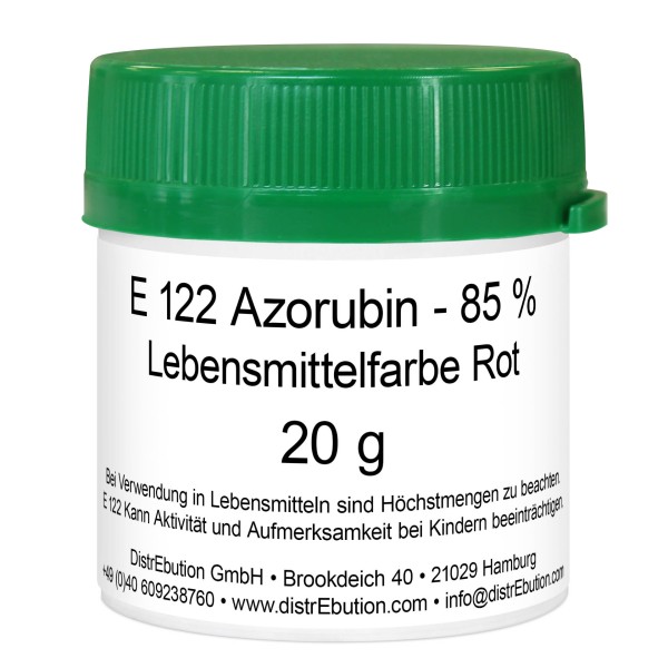E 122 Azorubin Lebensmittelfarbe Rot 20 g