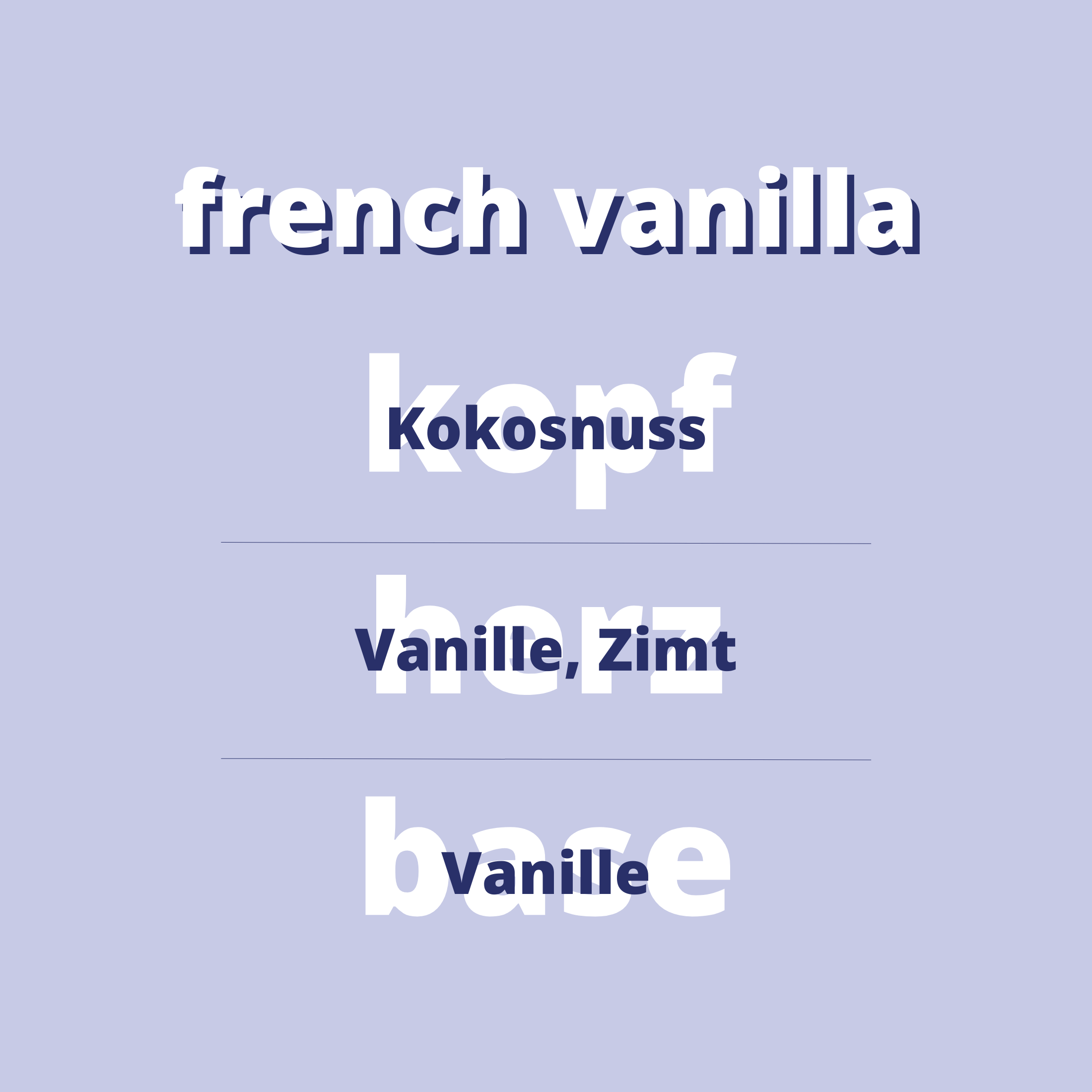 Fragrance notes French Vanilla