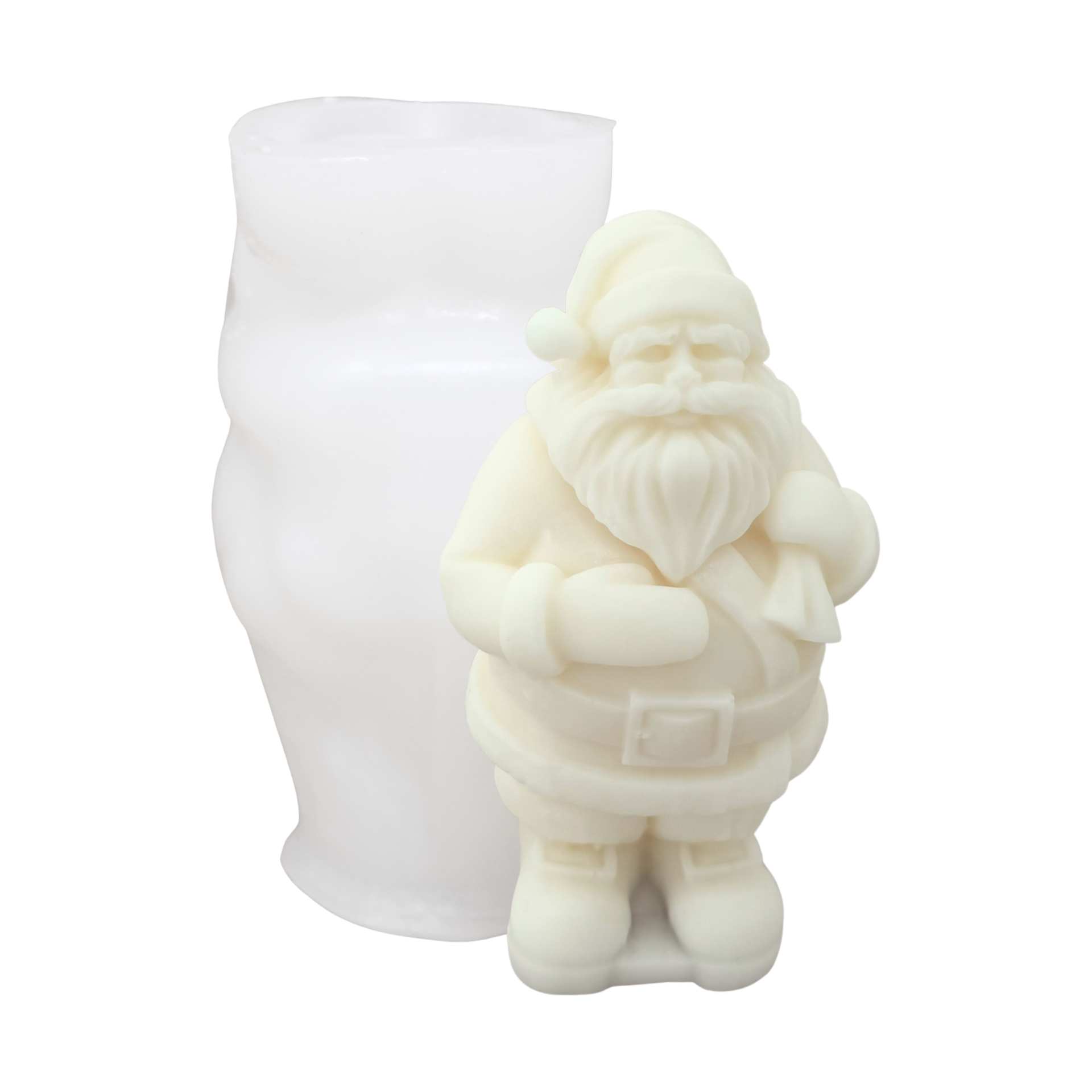 Candle mould – Santa Claus with sample candle