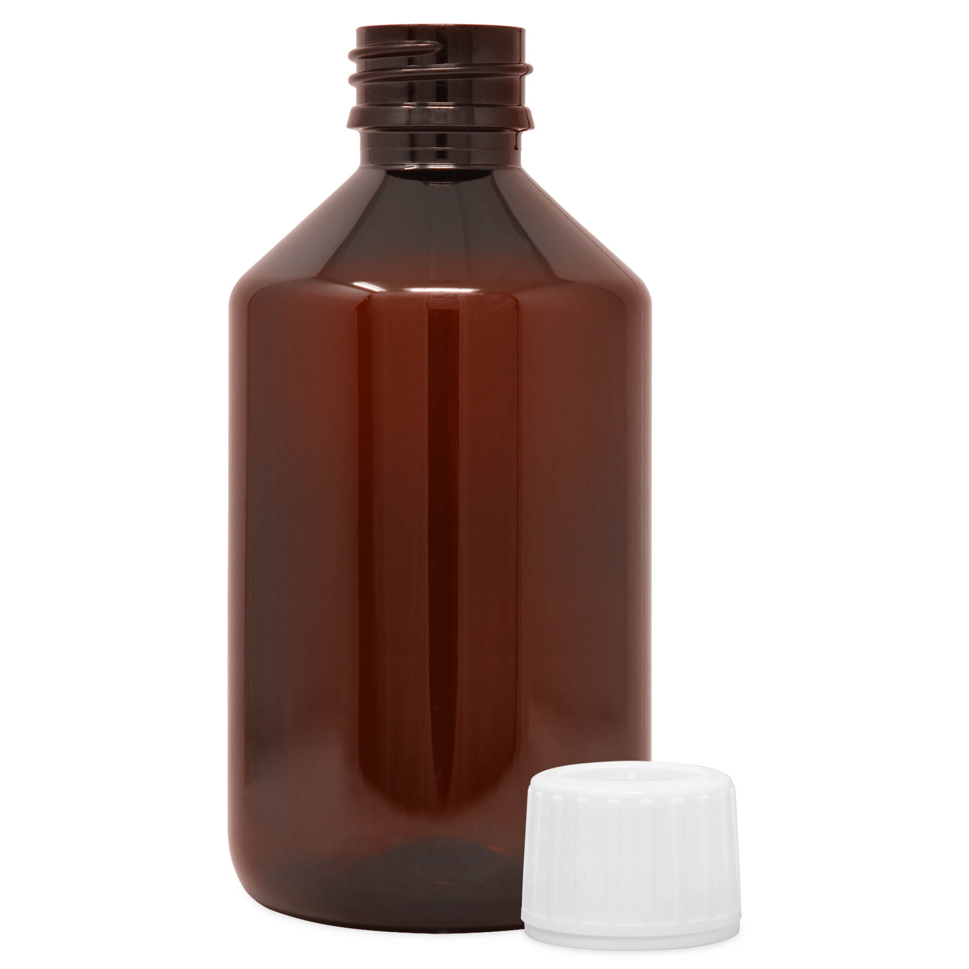 Leerflasche Braun mit Deckel 250 ml