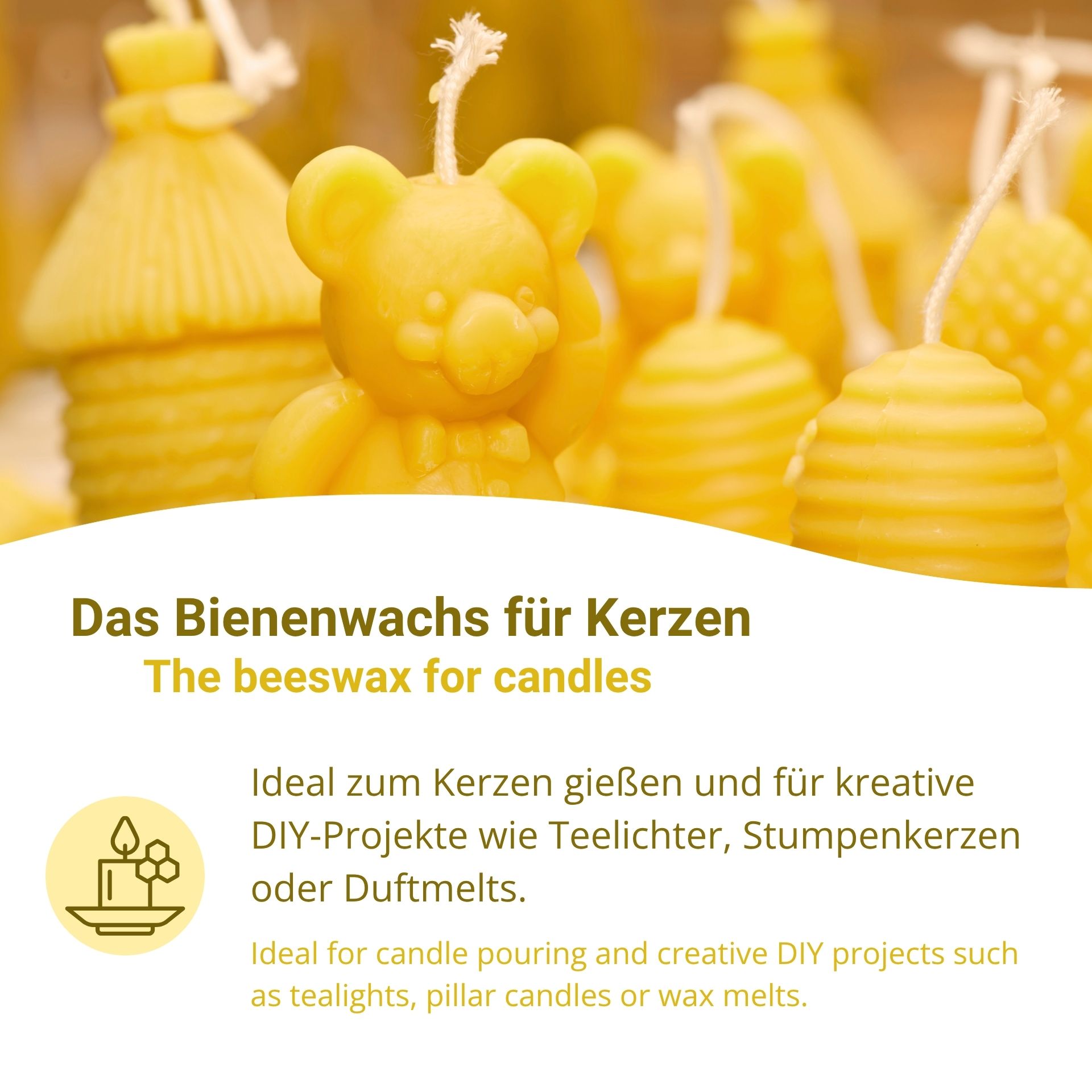 Natural Yellow Beeswax Pellets for Candles