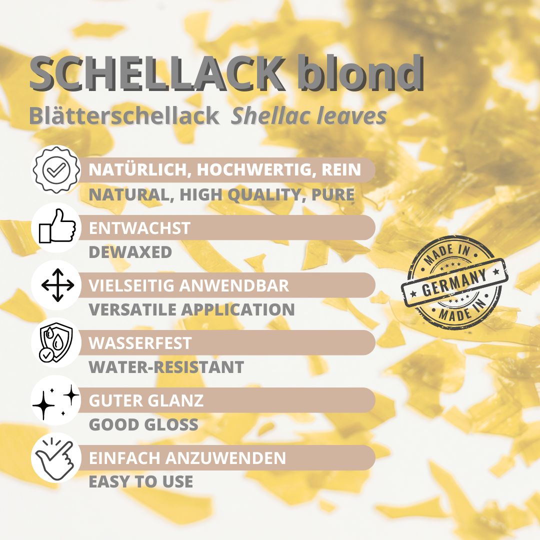 Schellack Blond Flocken entwachst