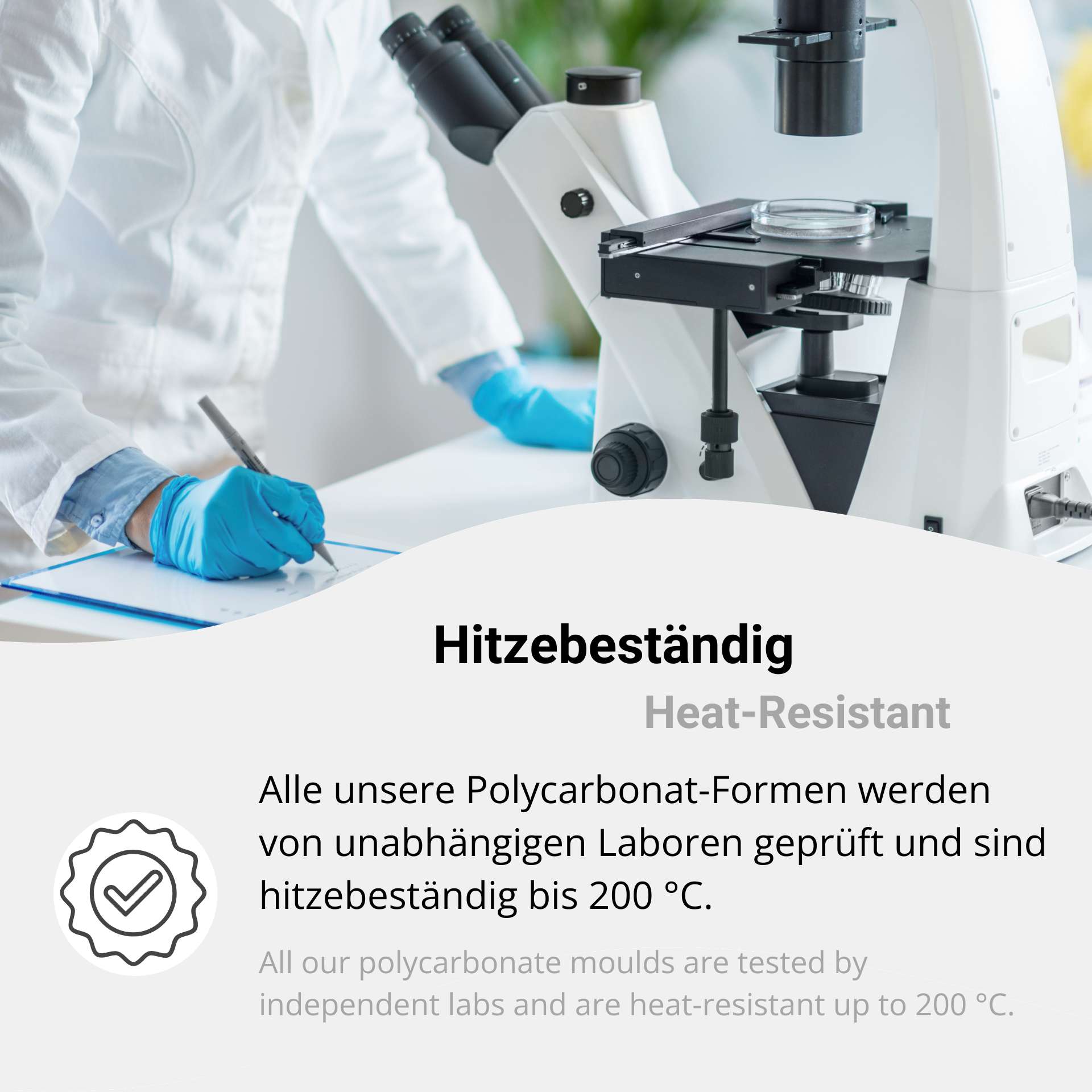Safe, heat-resistant material – independently tested