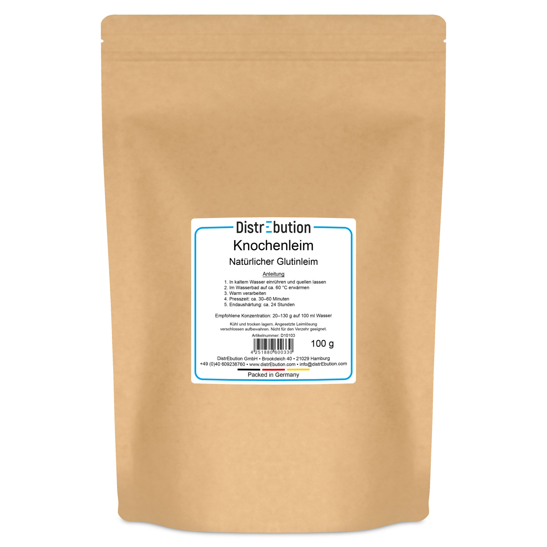 Knochenleim – natürlicher Glutinleim (technische Gelatine)