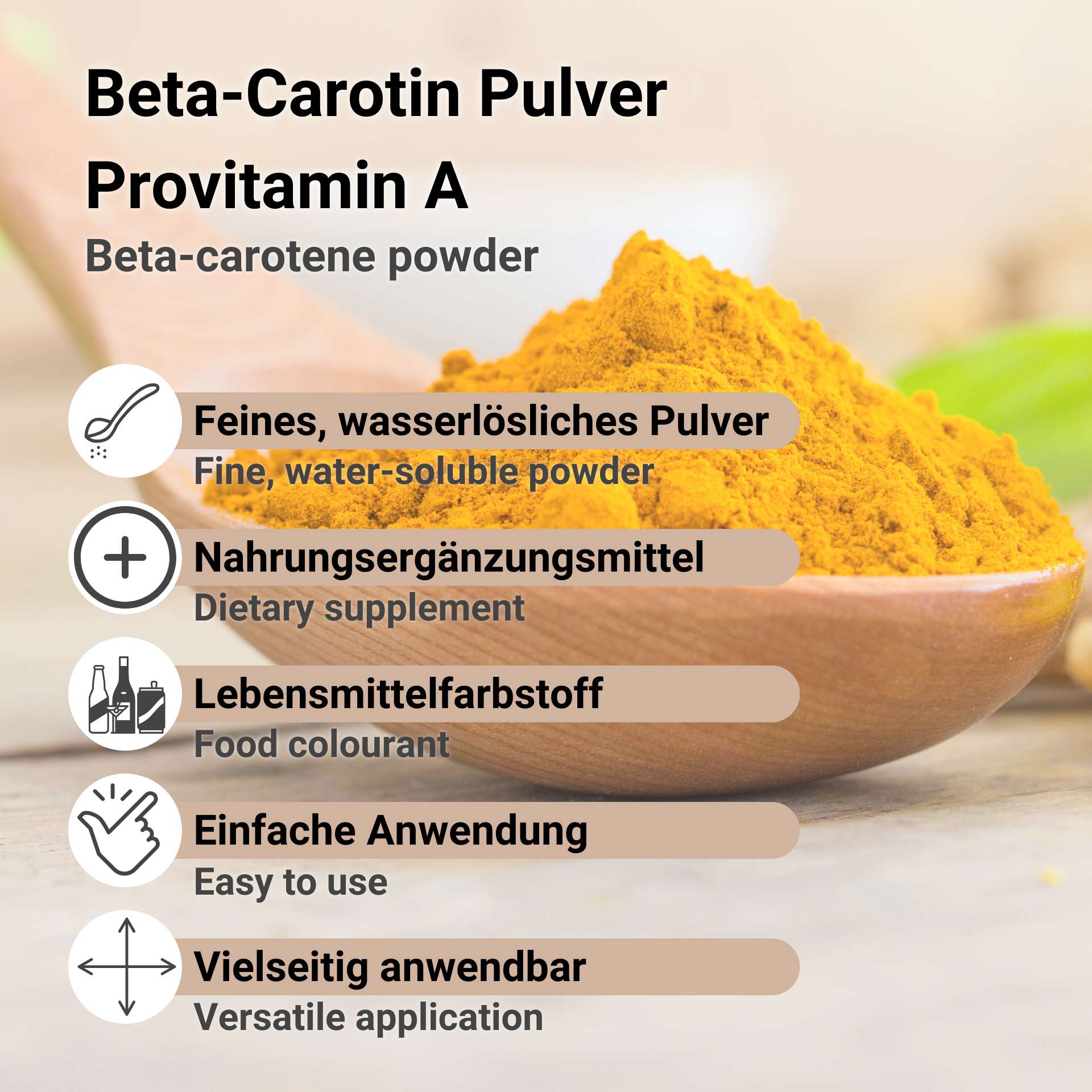 Beta-carotene powder benefits