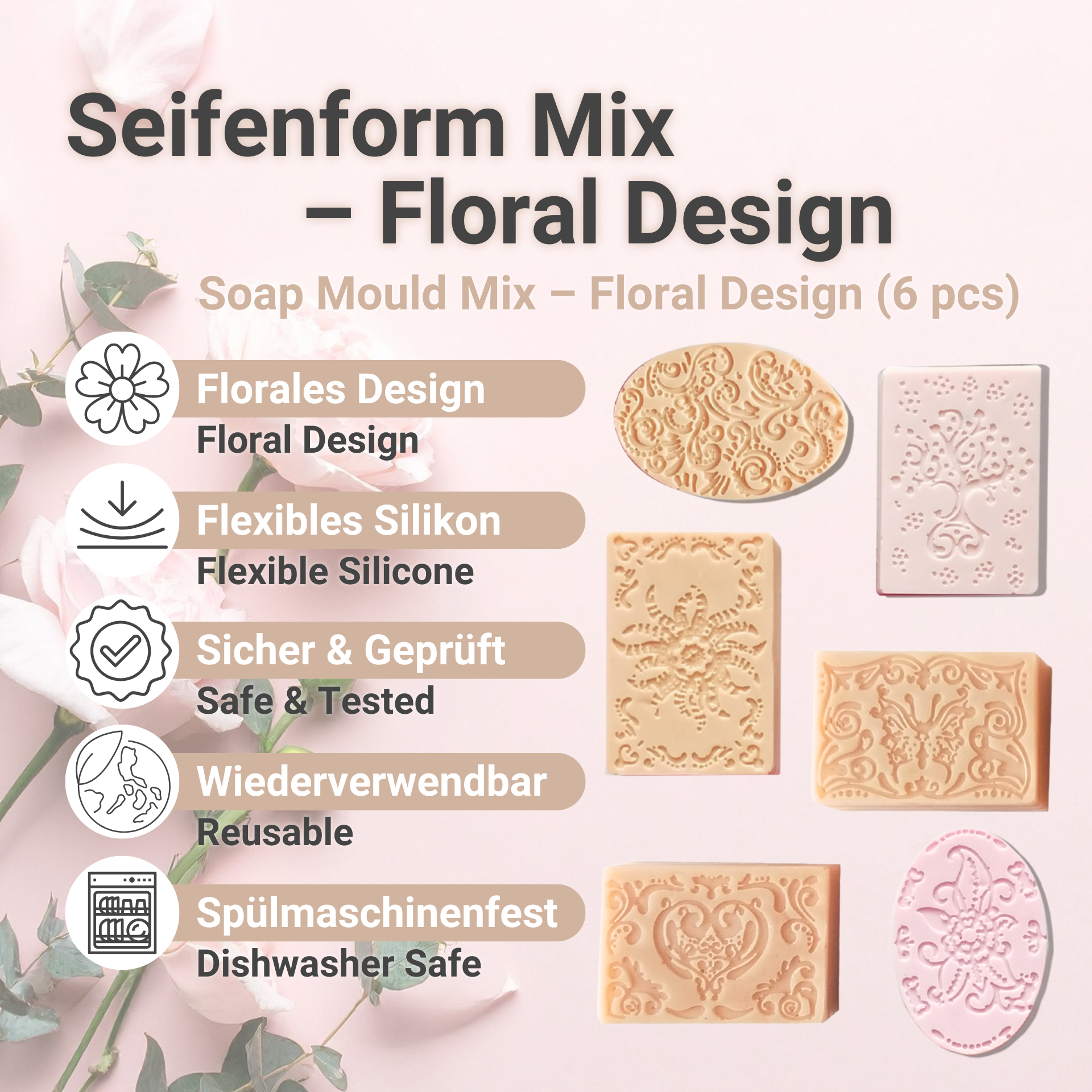 Soap Mould Mix – Floral Design Benefits