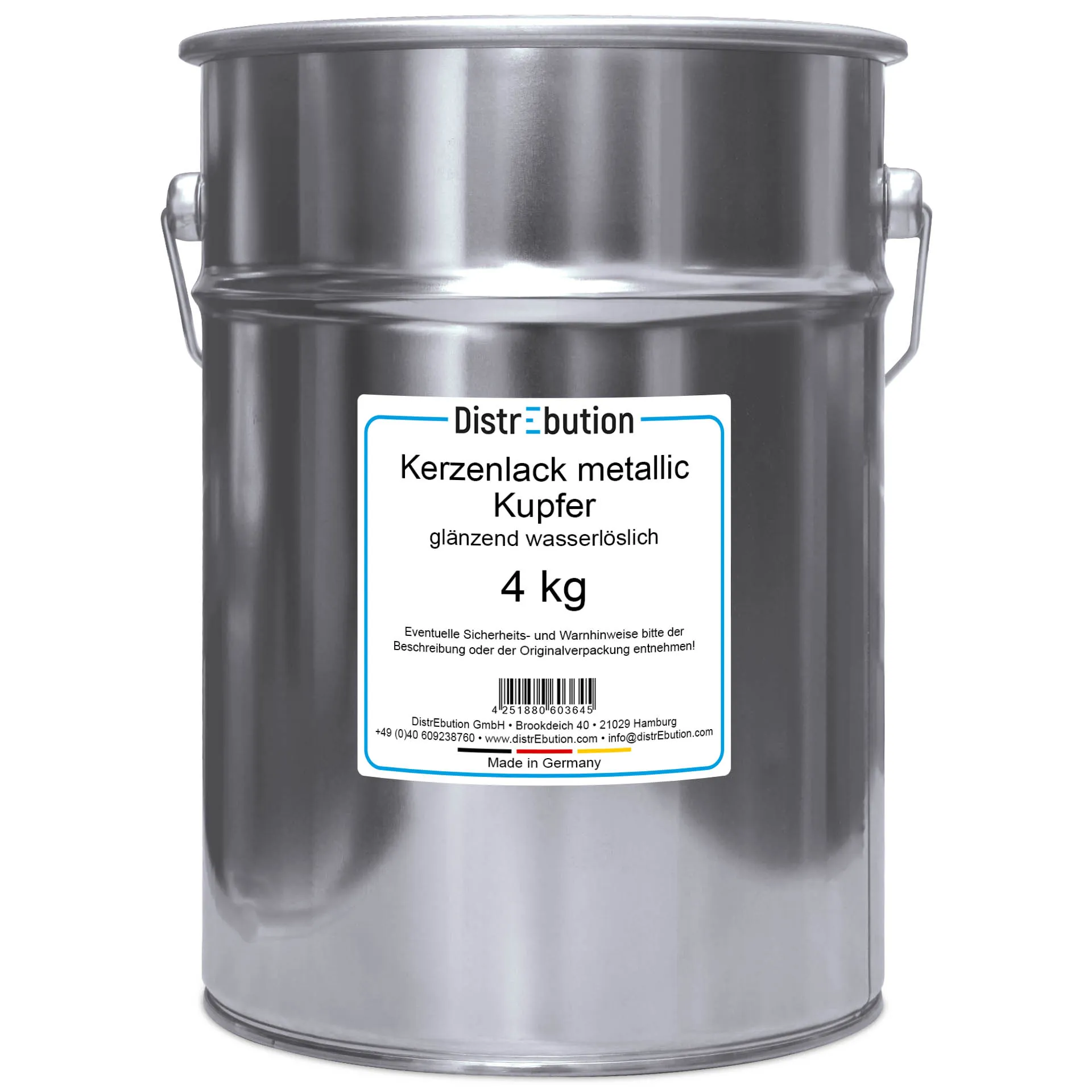 Kerzenlack metallic glänzend wasserlöslich Kupfer 4 kg