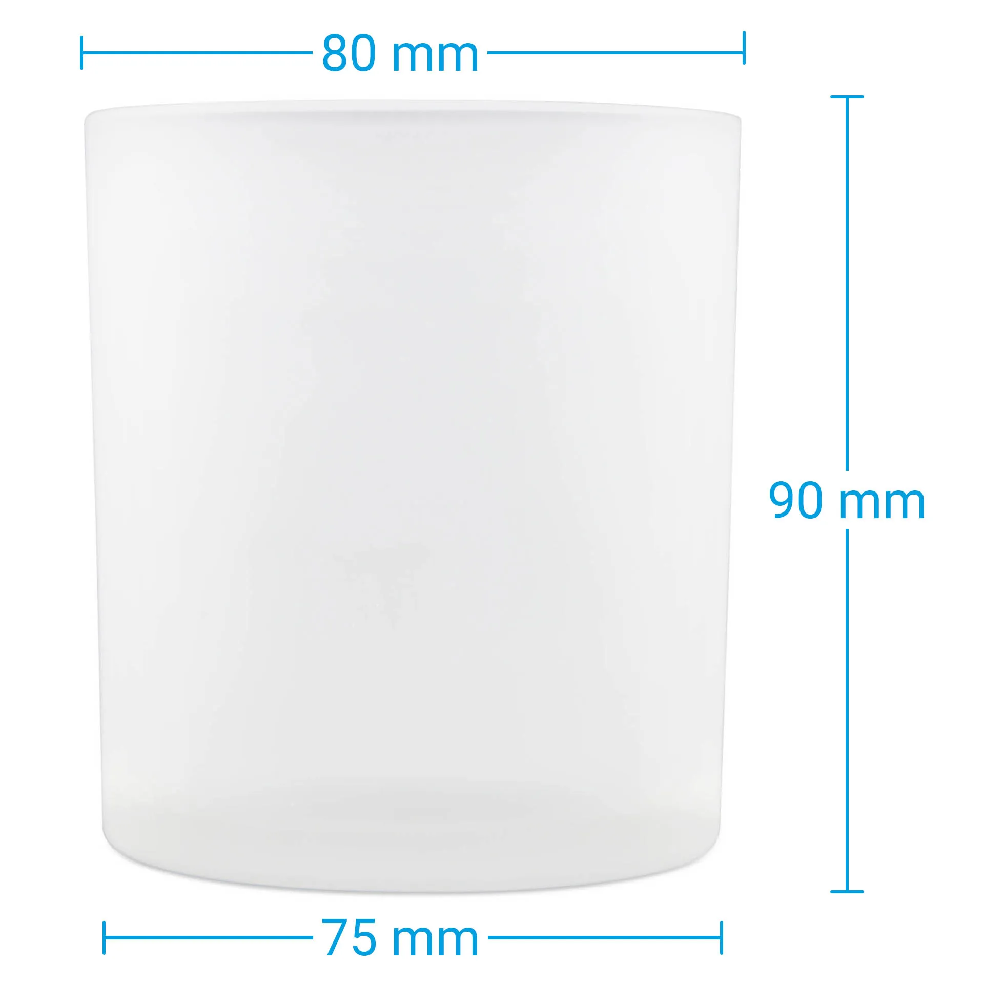 Kerzenglas in gefrostet matt Kerzen Getränke Dekoglas 300ml