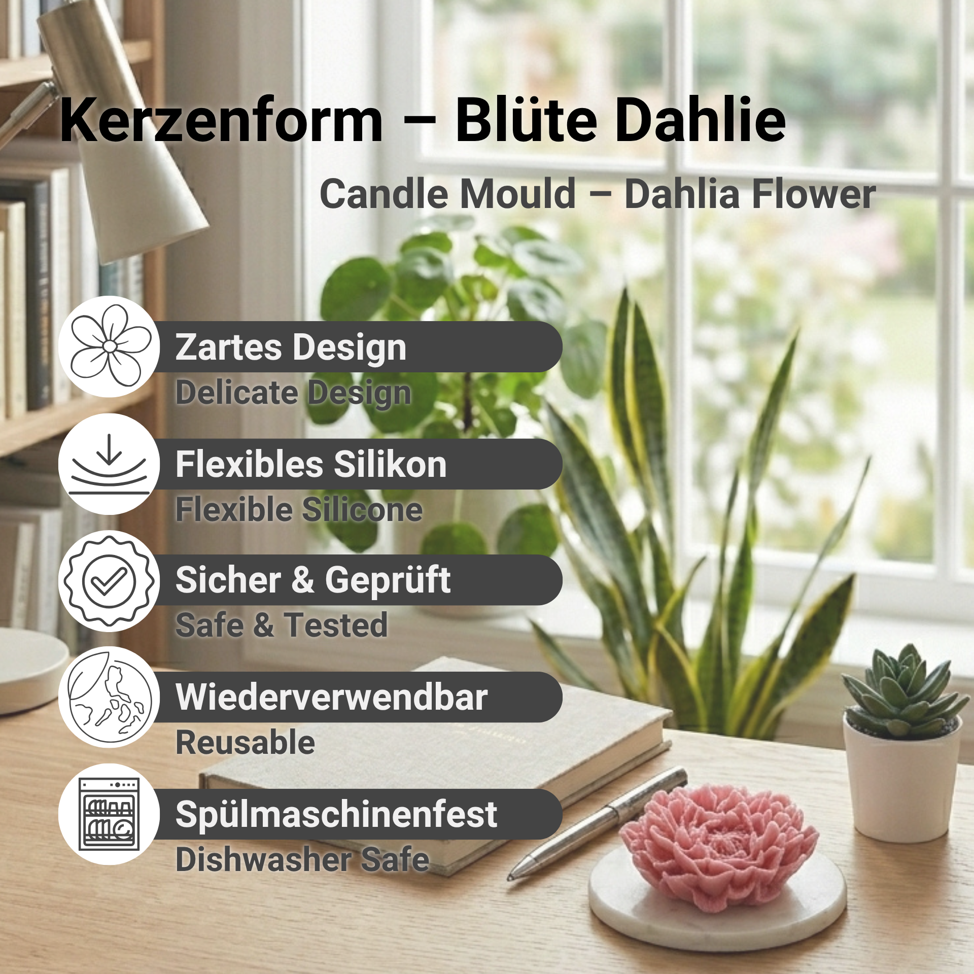 Vorteile unserer Blüte Dahlie Kerzenform