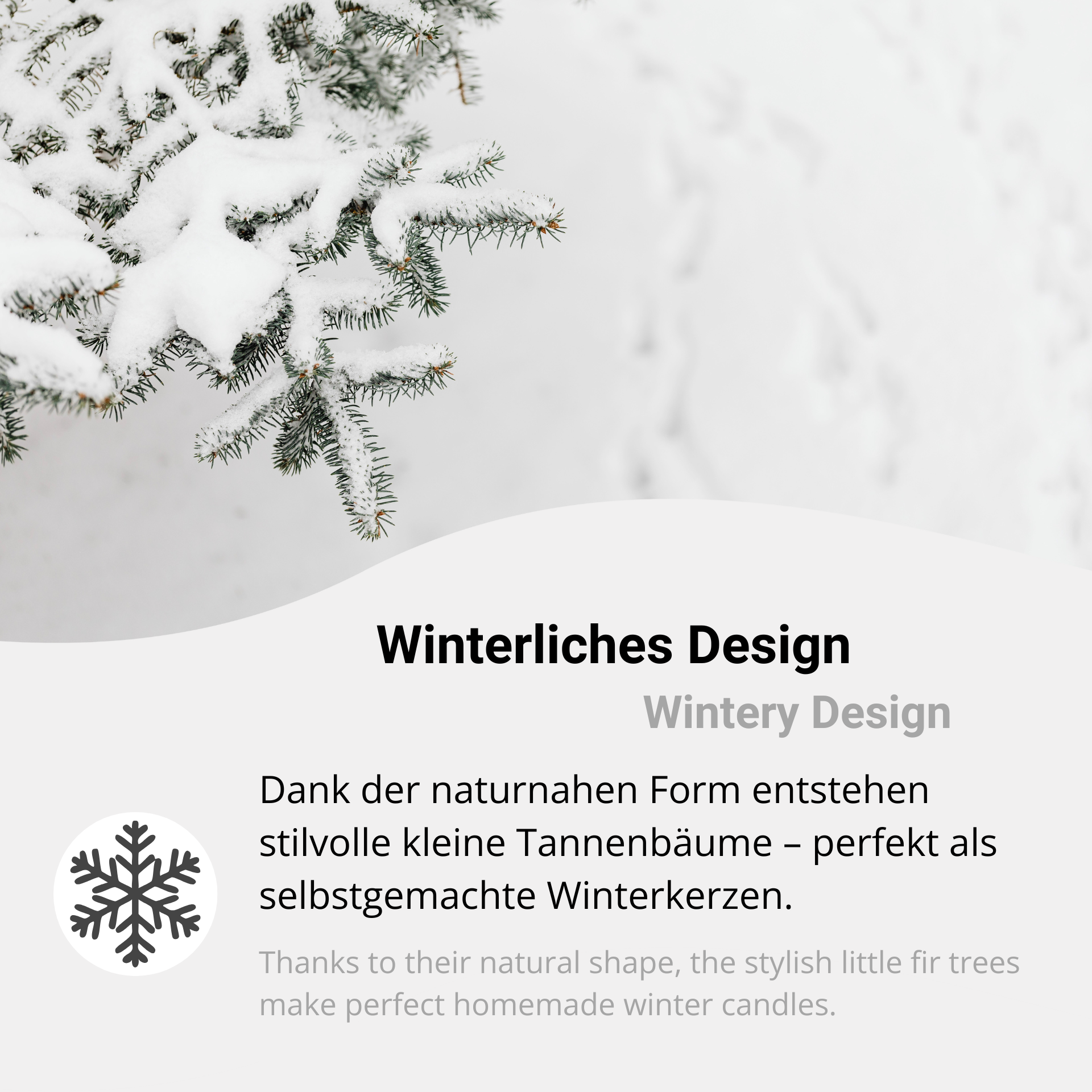 Winter-inspired design for creative DIY candles