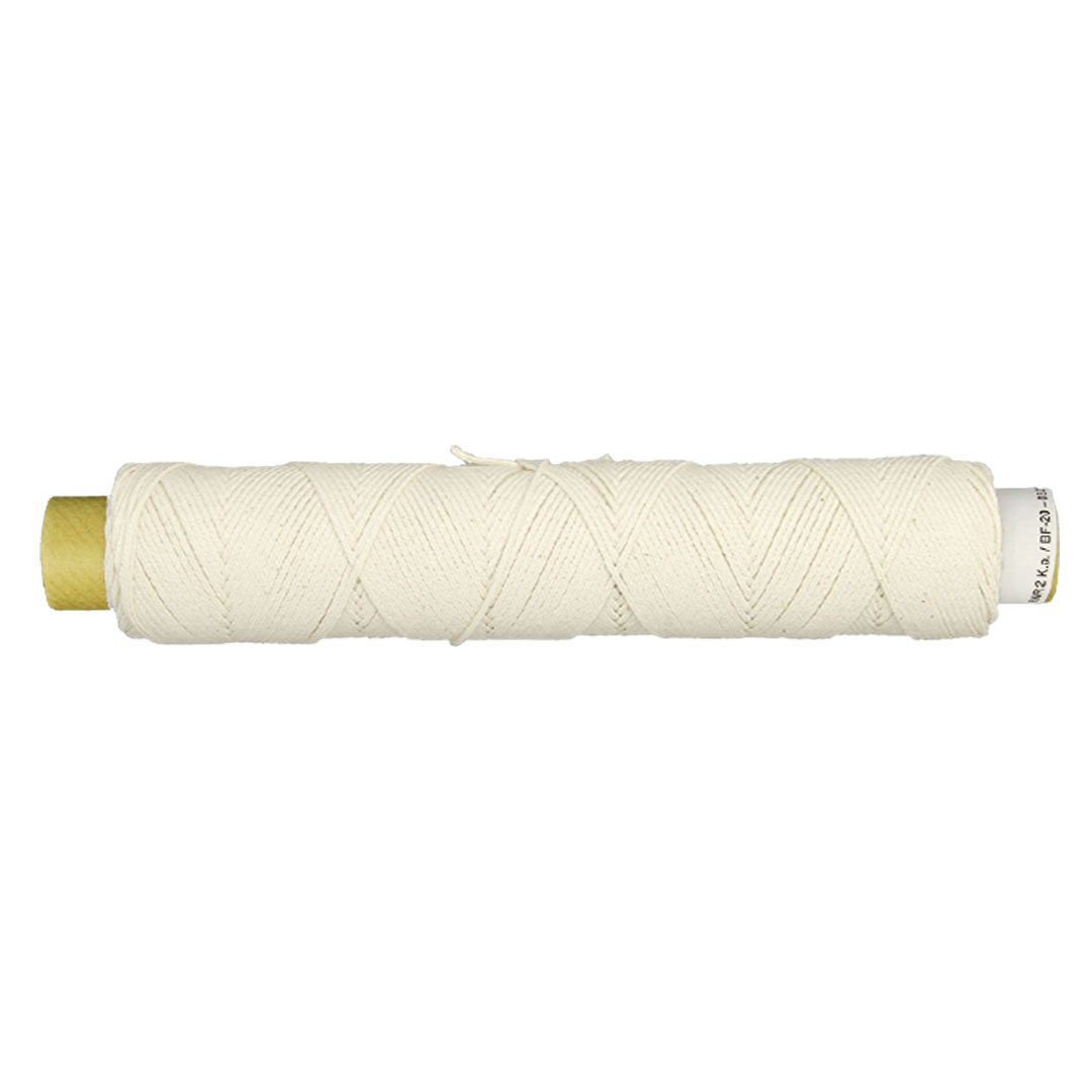 Spooled candle wick, round wick BWR