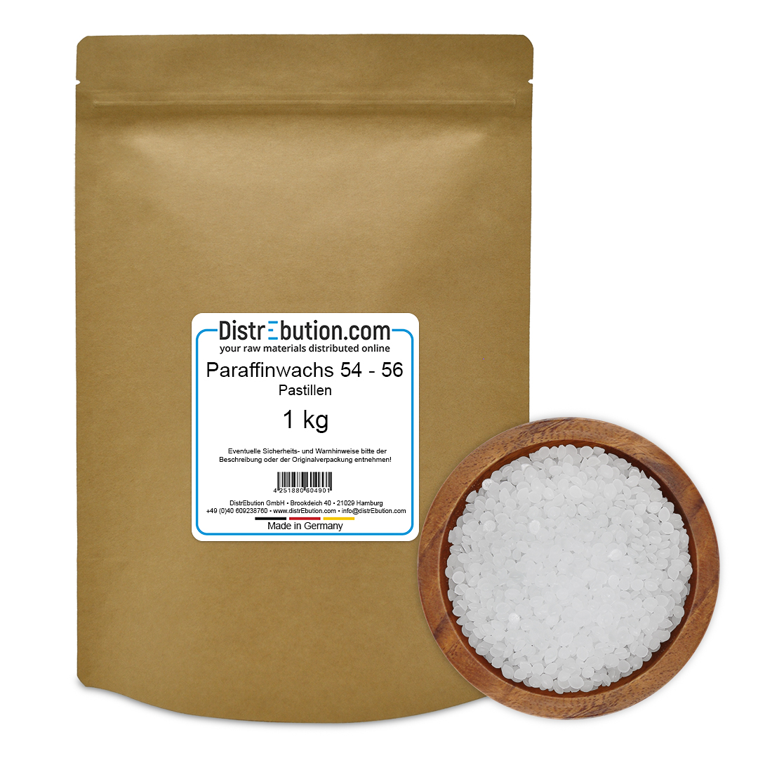 Paraffin wax pastilles 54 - 56°C fully refined 1 kg