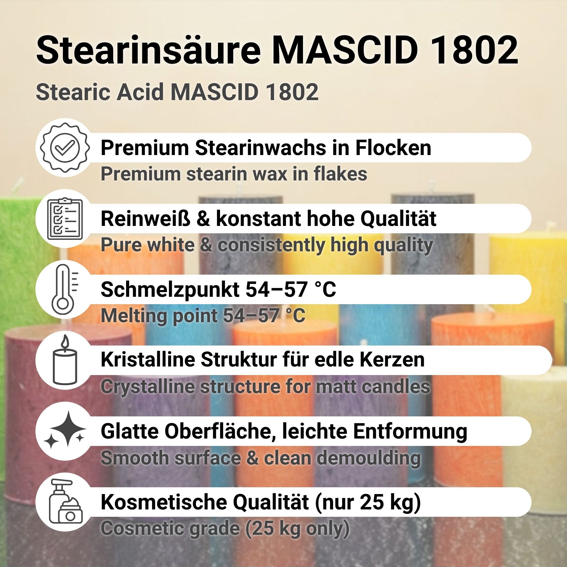 Stearic Acid MASCID 1802 Flakes