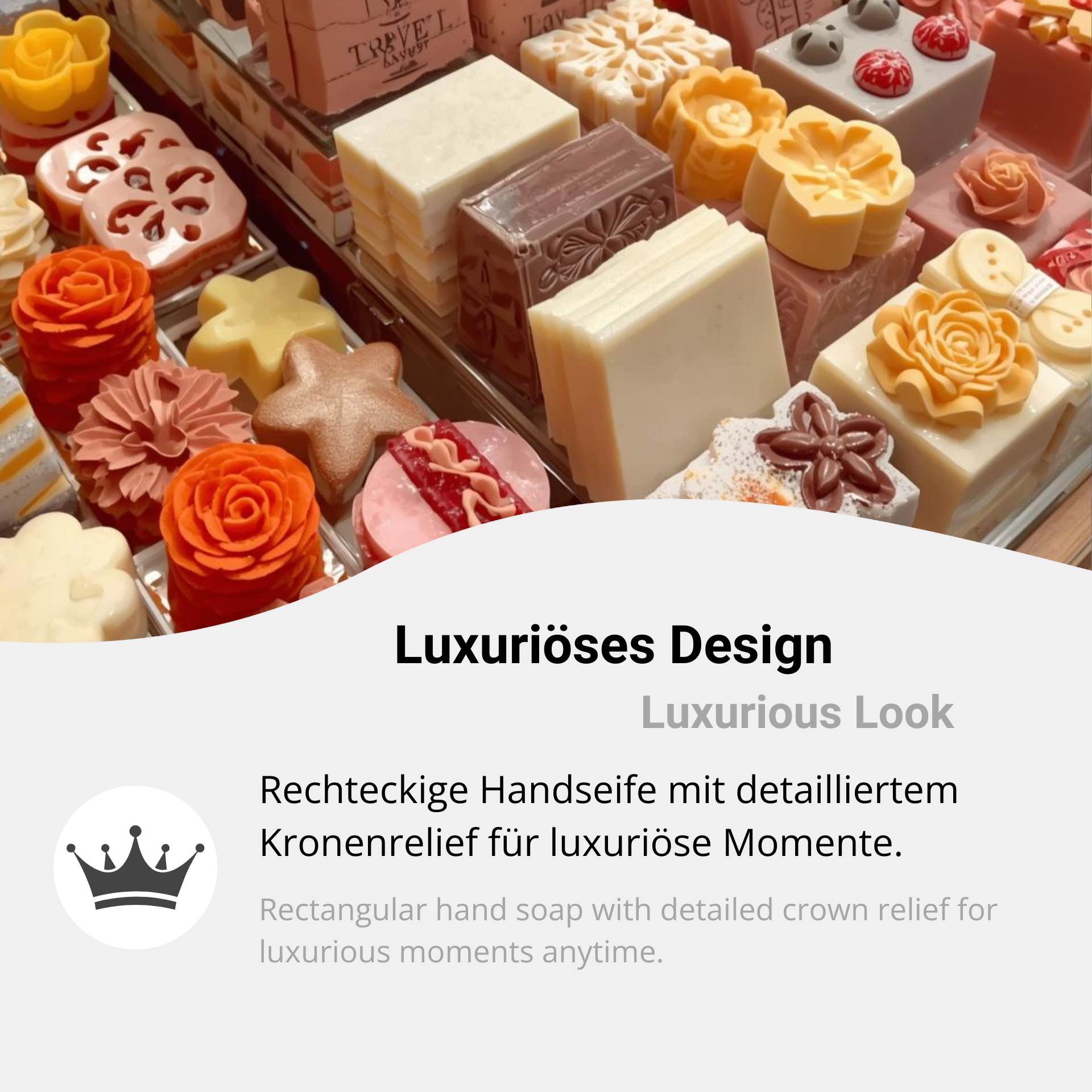 Hand soaps with elegant design