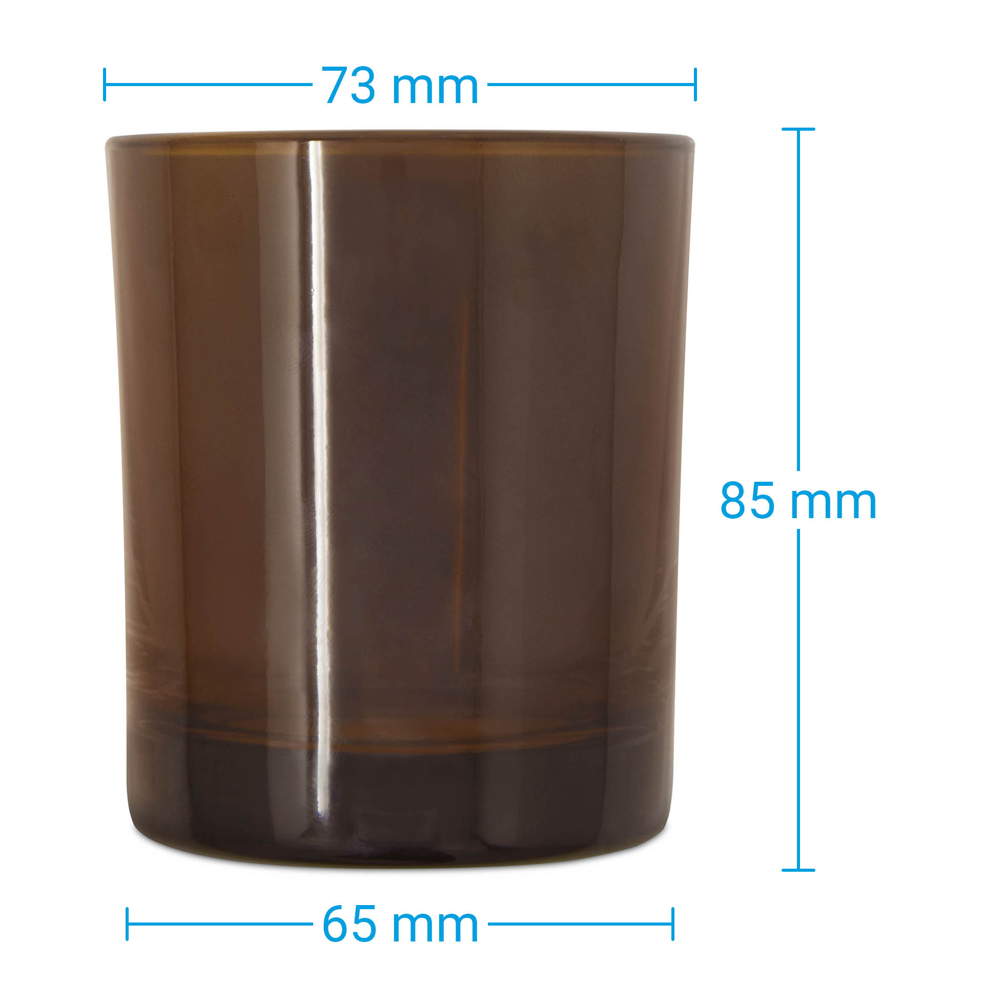 Kerzenglas amber glänzend 200 ml