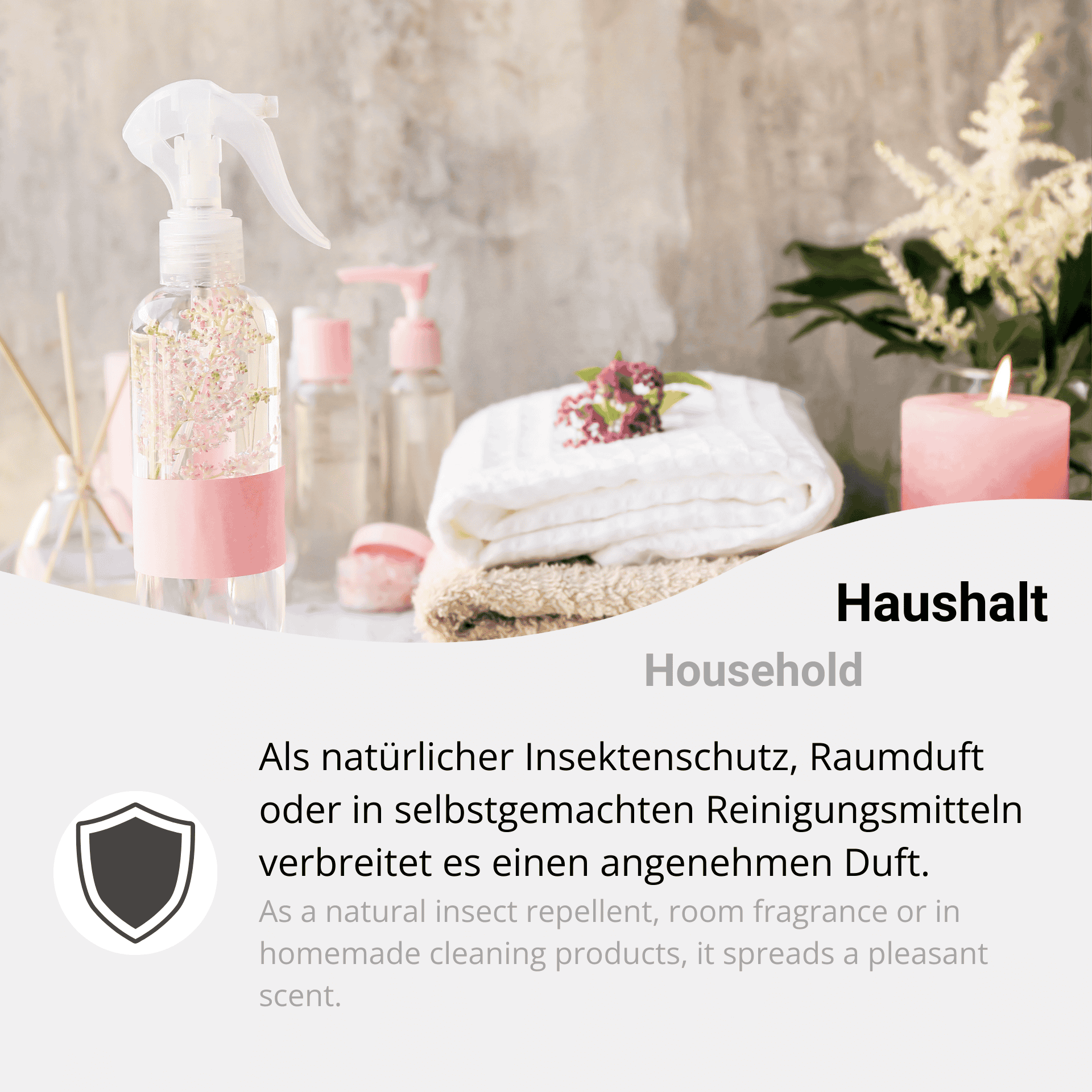 Geranium oil for household use