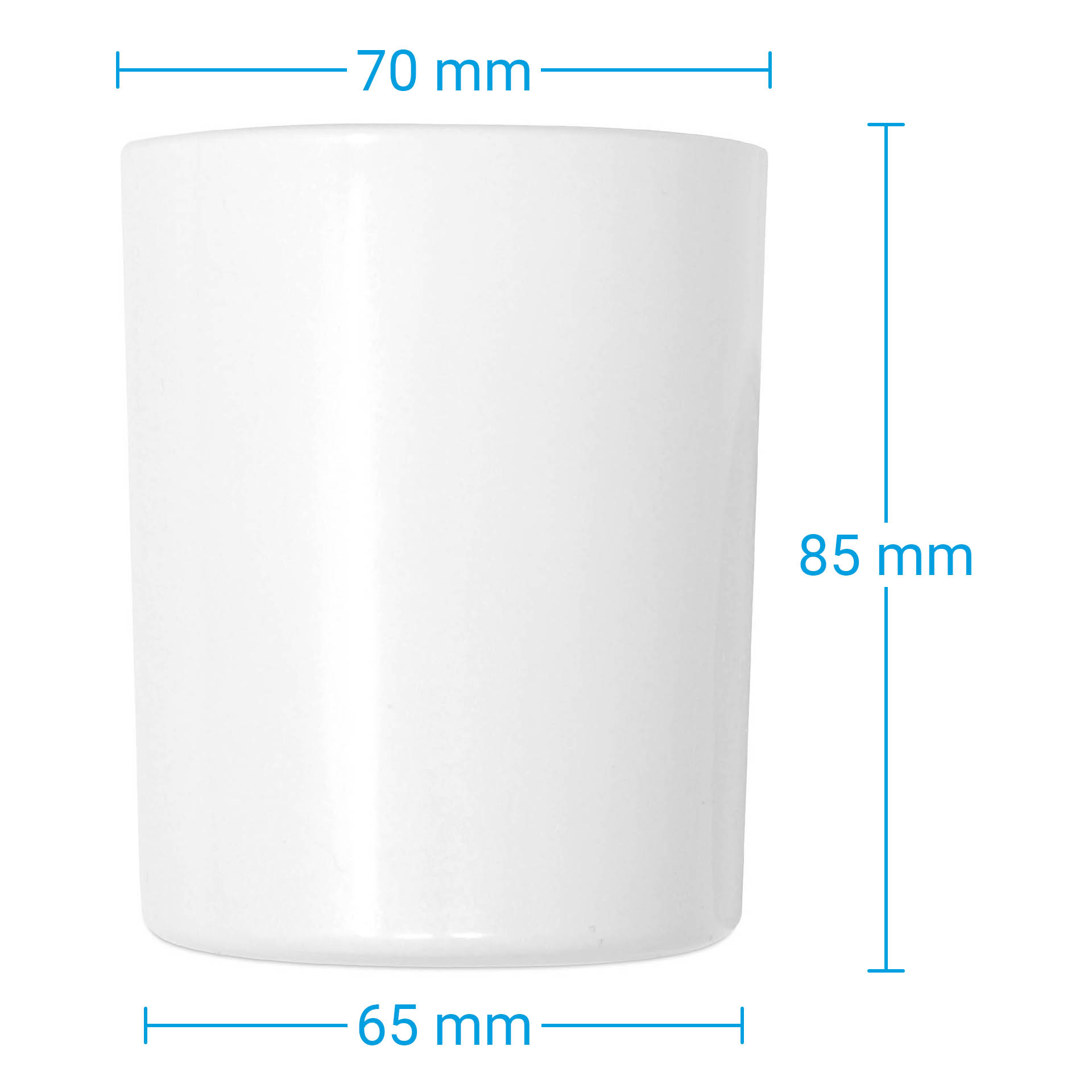 Kerzenglas weiß glänzend 200 ml