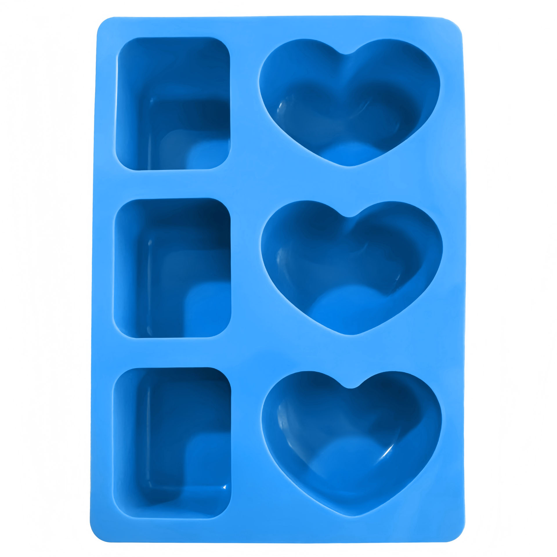 Soap Mould Mix – Heart & Rectangle (6-cavity)