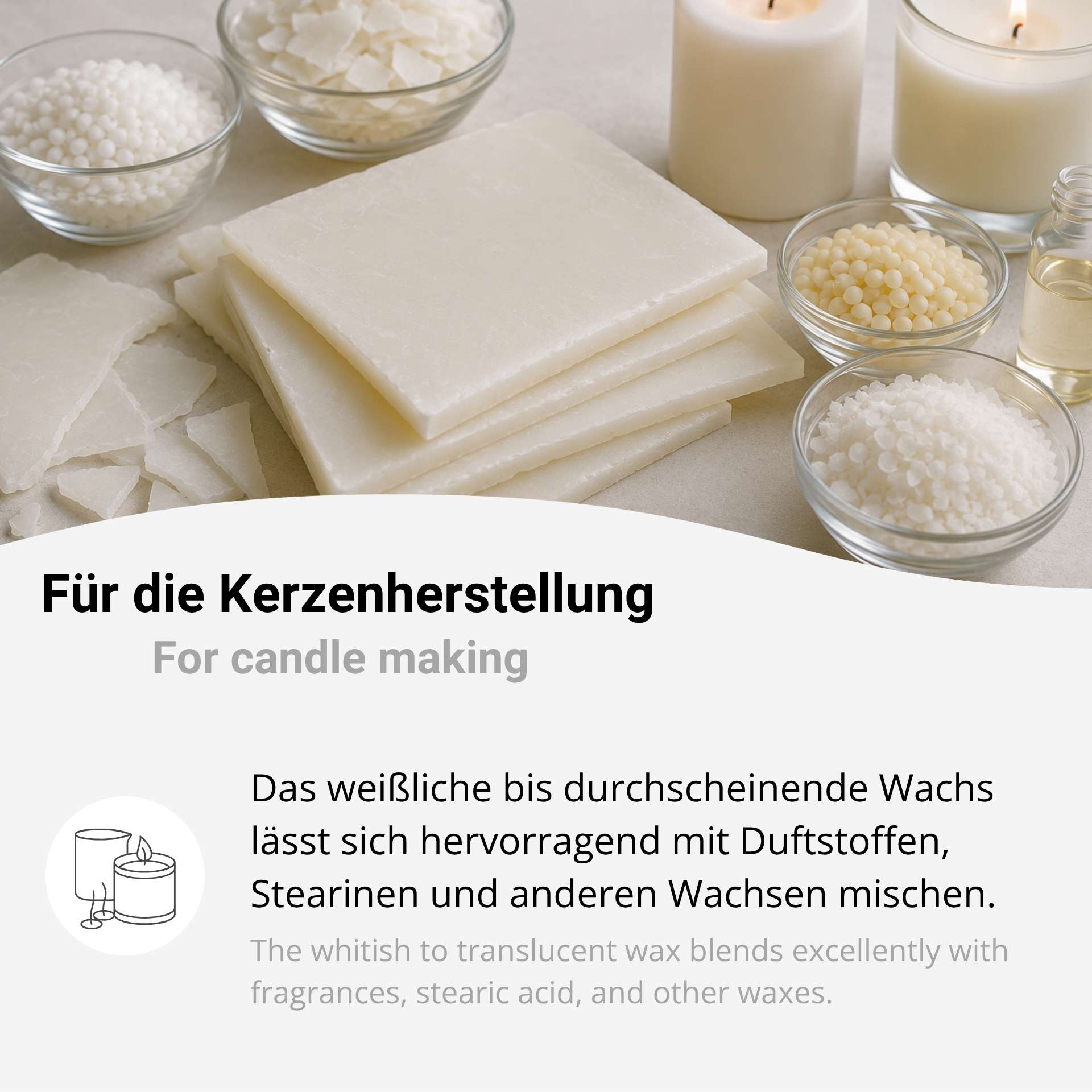 Paraffin wax in slabs, fully refined, 58 - 60 °C