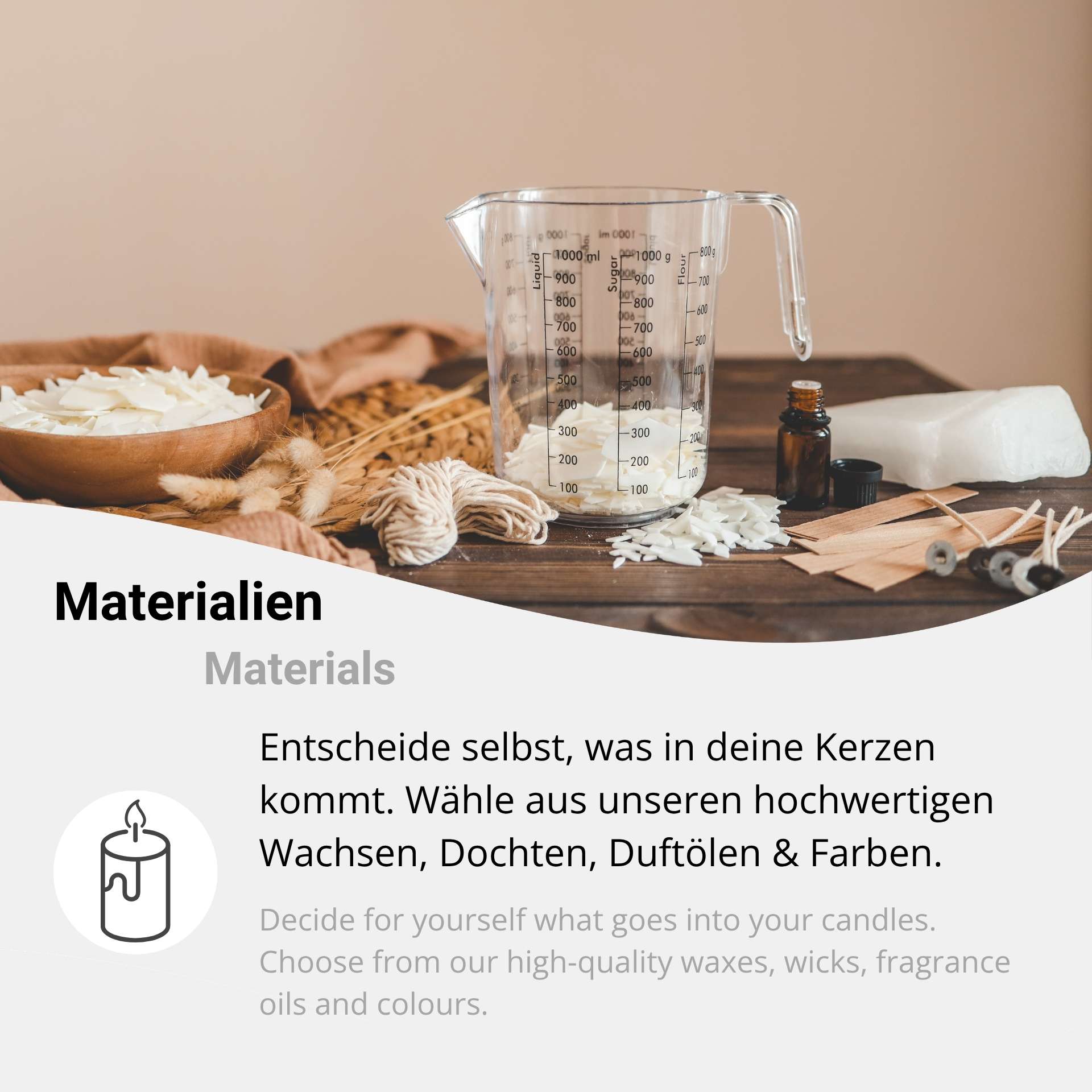 High-quality materials for making your own candles