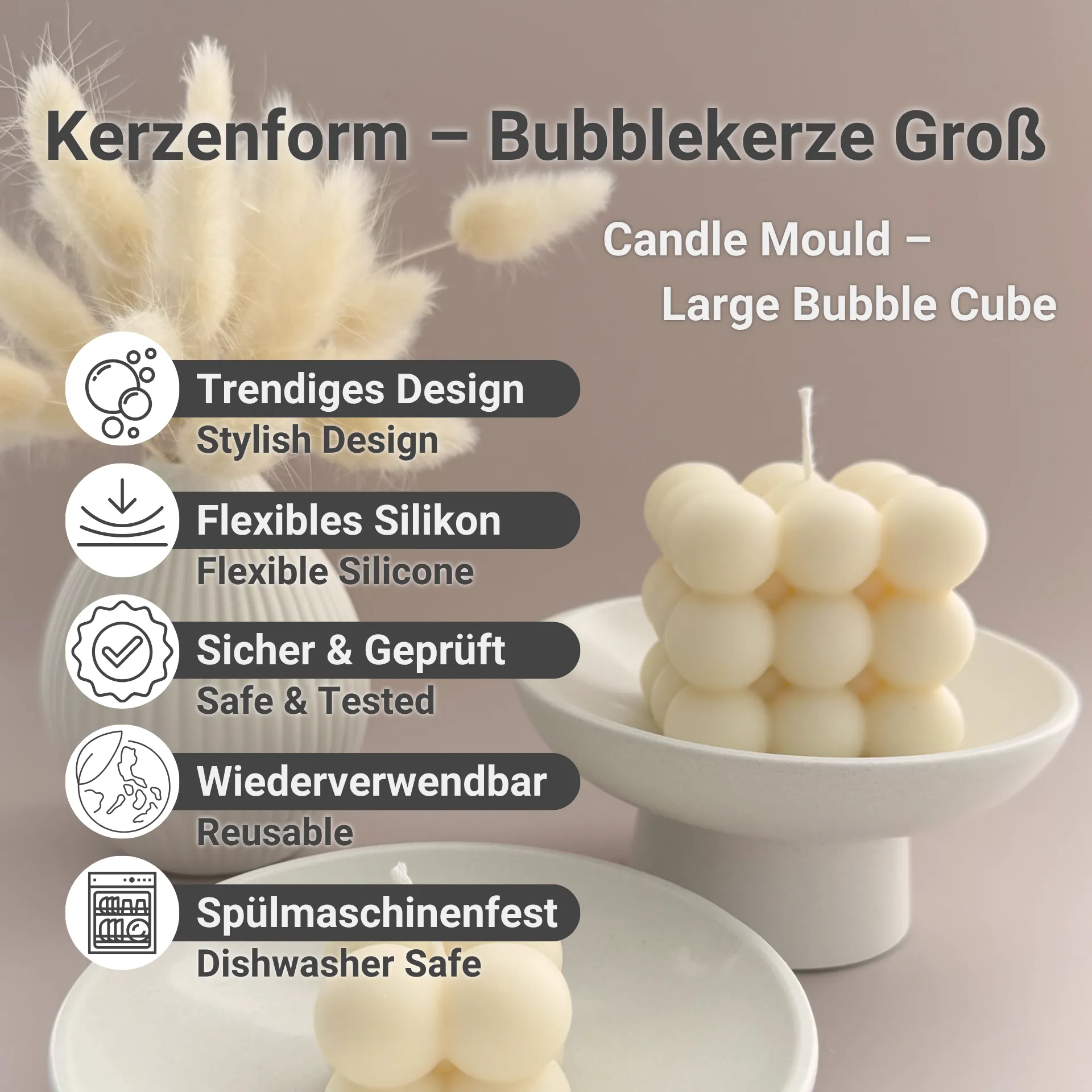 Silikonform Bubblekerze ▻ Kerzenformen von DistrEbution