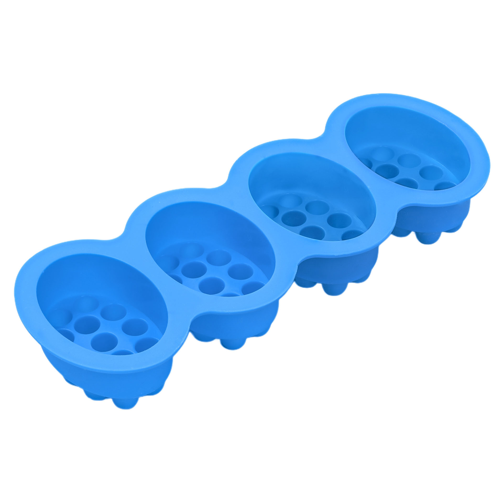 Soap Mould Oval – Massage Relief (4-cavity)