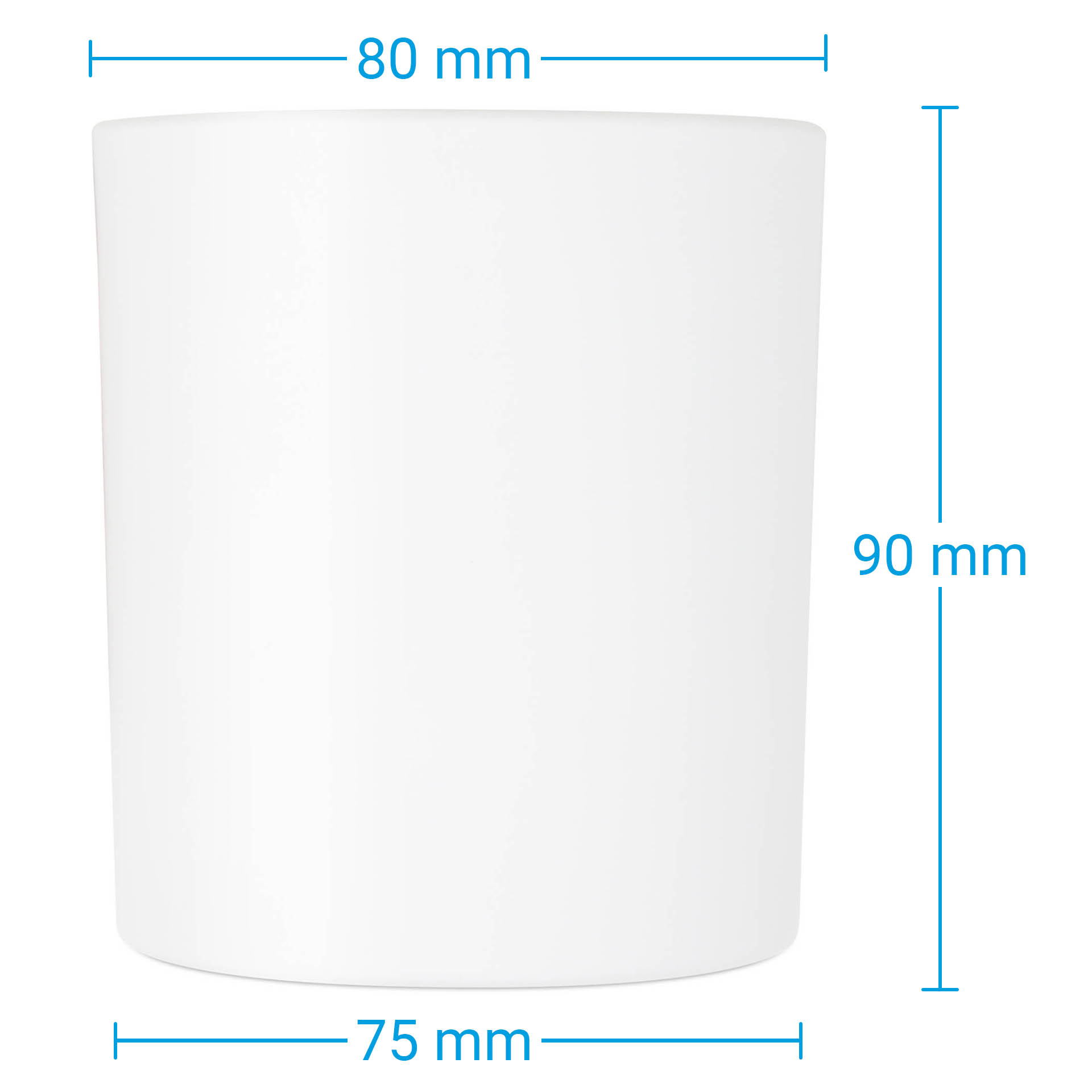 Kerzenglas weiß matt 300 ml