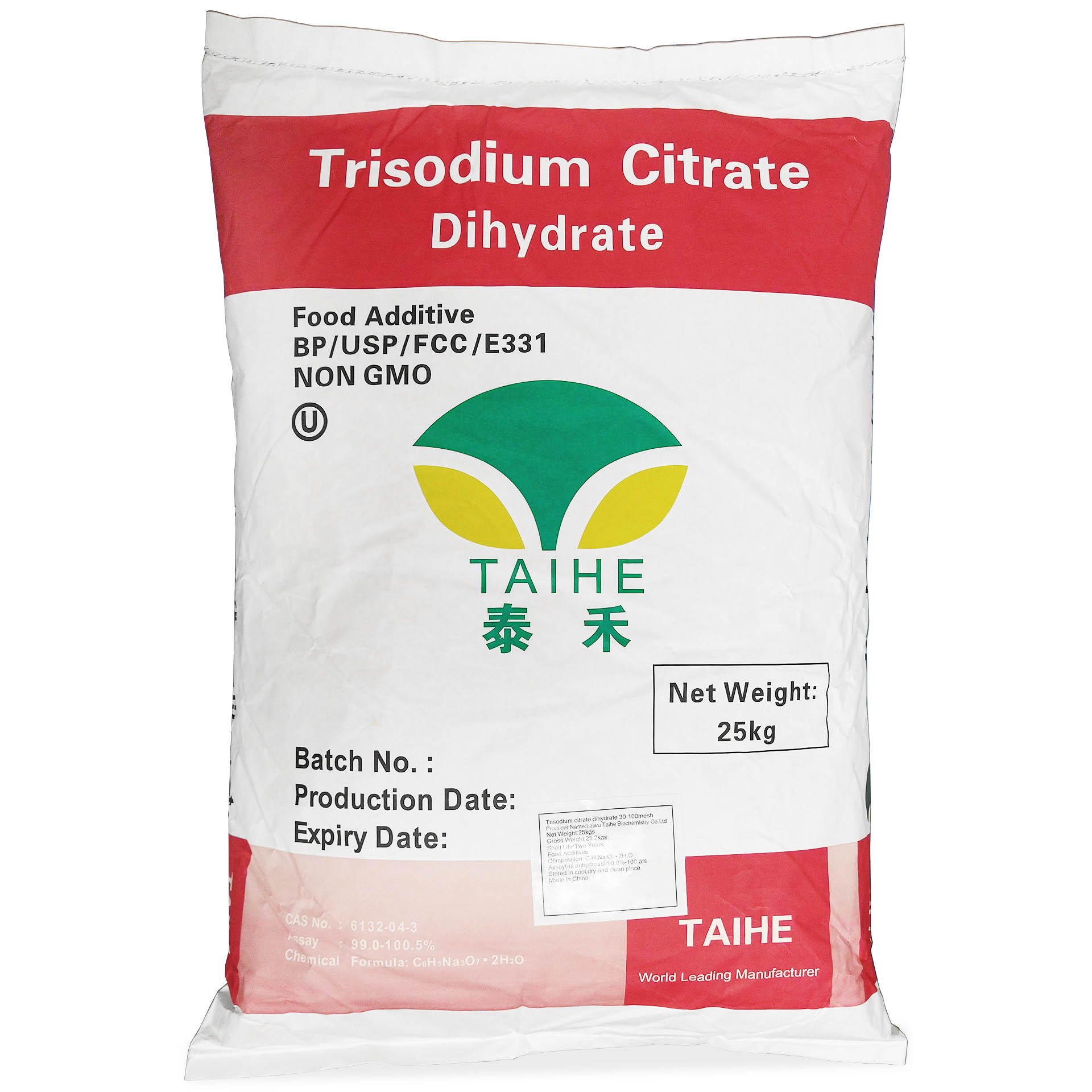 Trisodium citrate E 331 Sodium citrate dihydrate 25 kg