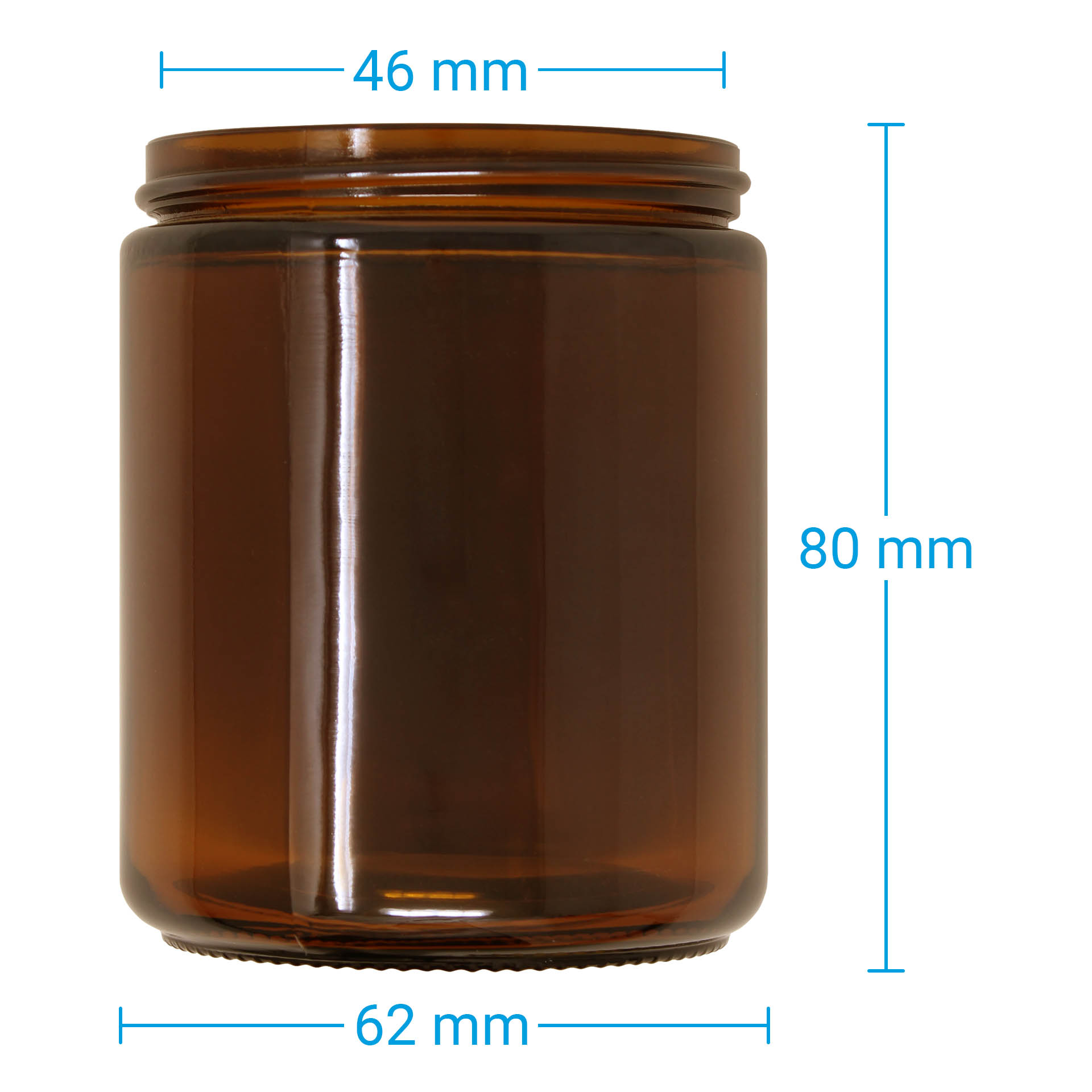 Glass jar brown 150 ml