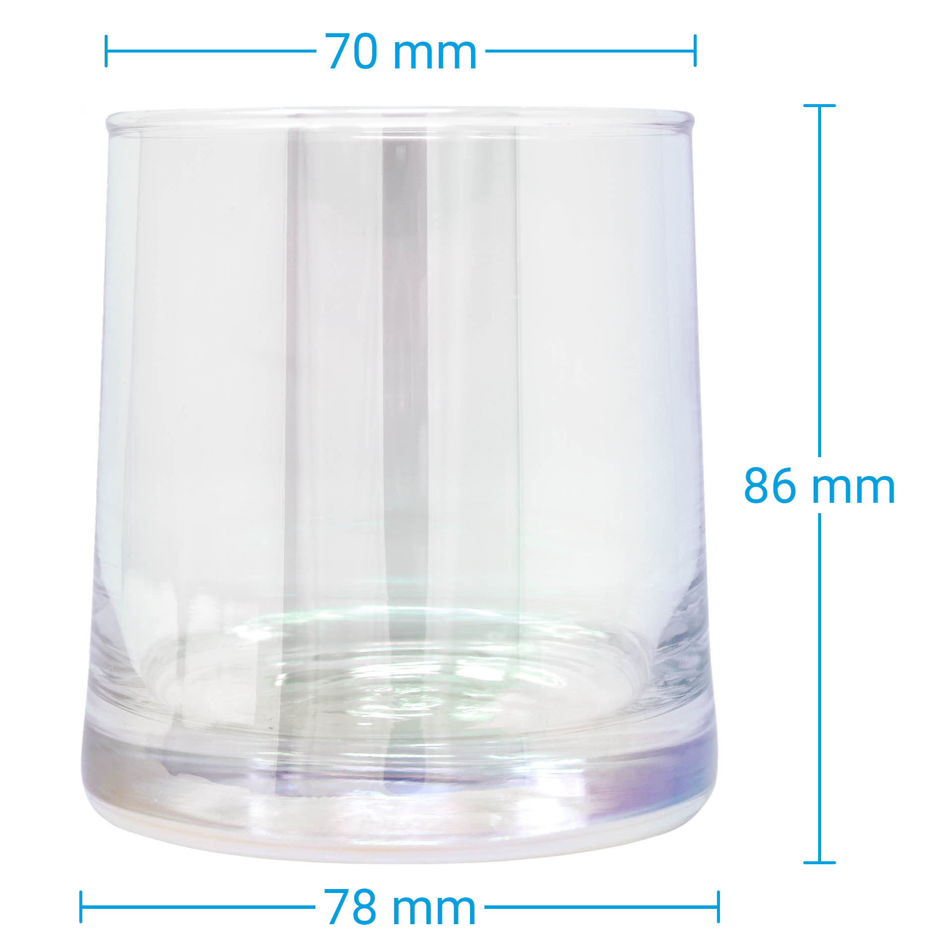 Glass Candle Jar Iridescent 270 ml
