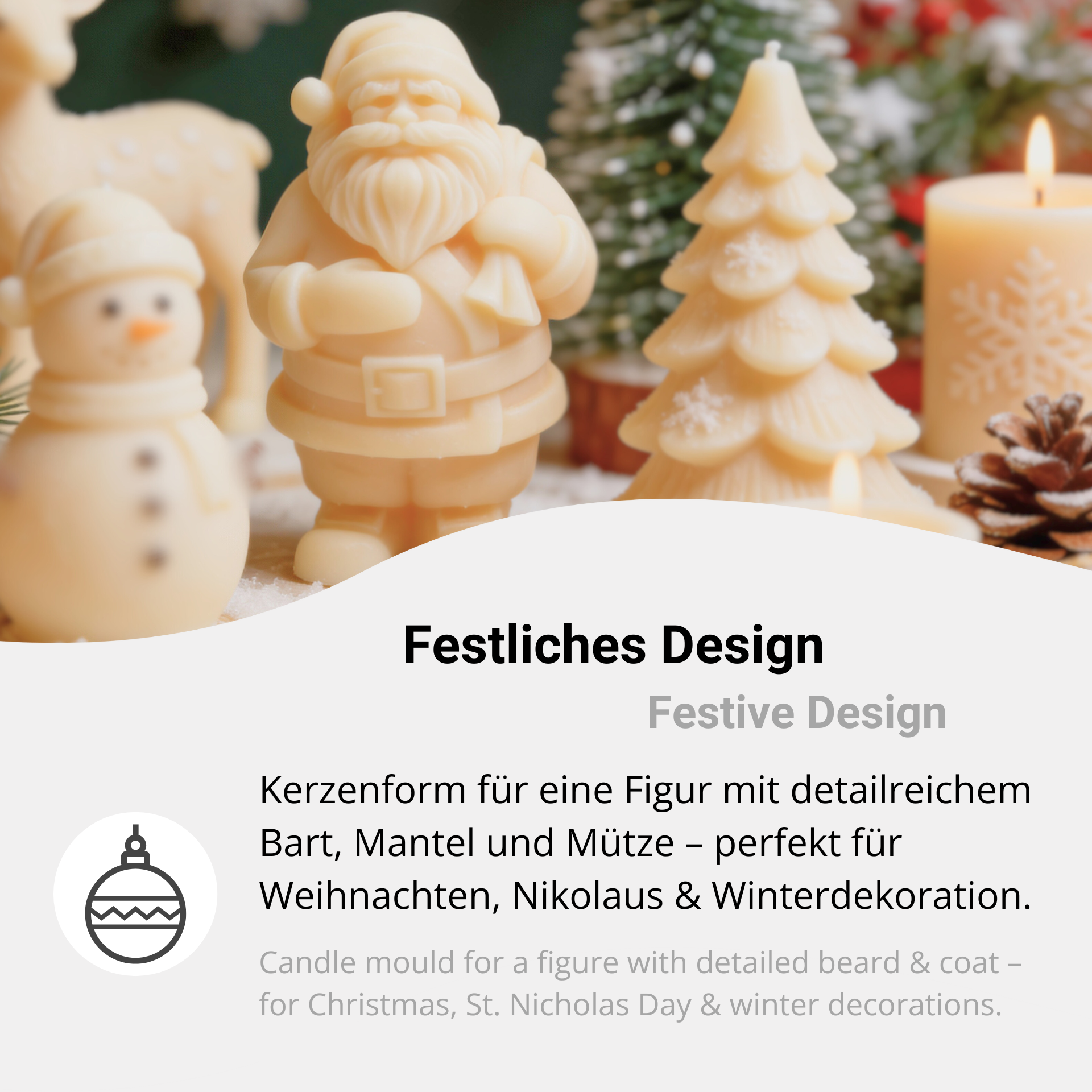 Festive design for creative DIY candles