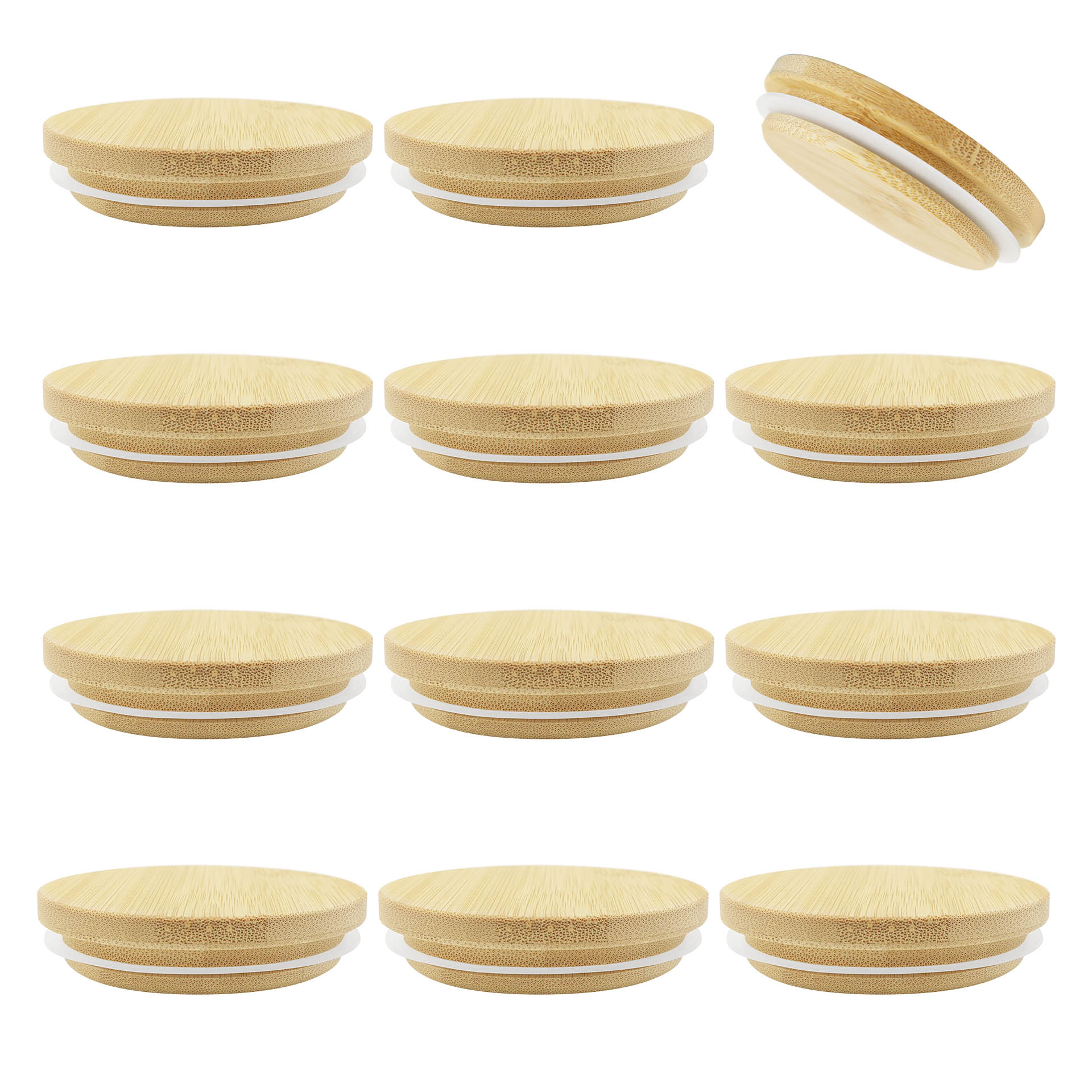 Bamboo Lid für Glass Candle Jar 300 ml 12 pieces