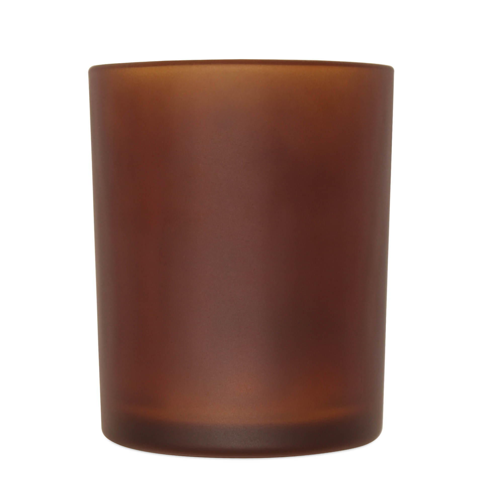 Glass Candle Jar Amber Matte 200 ml