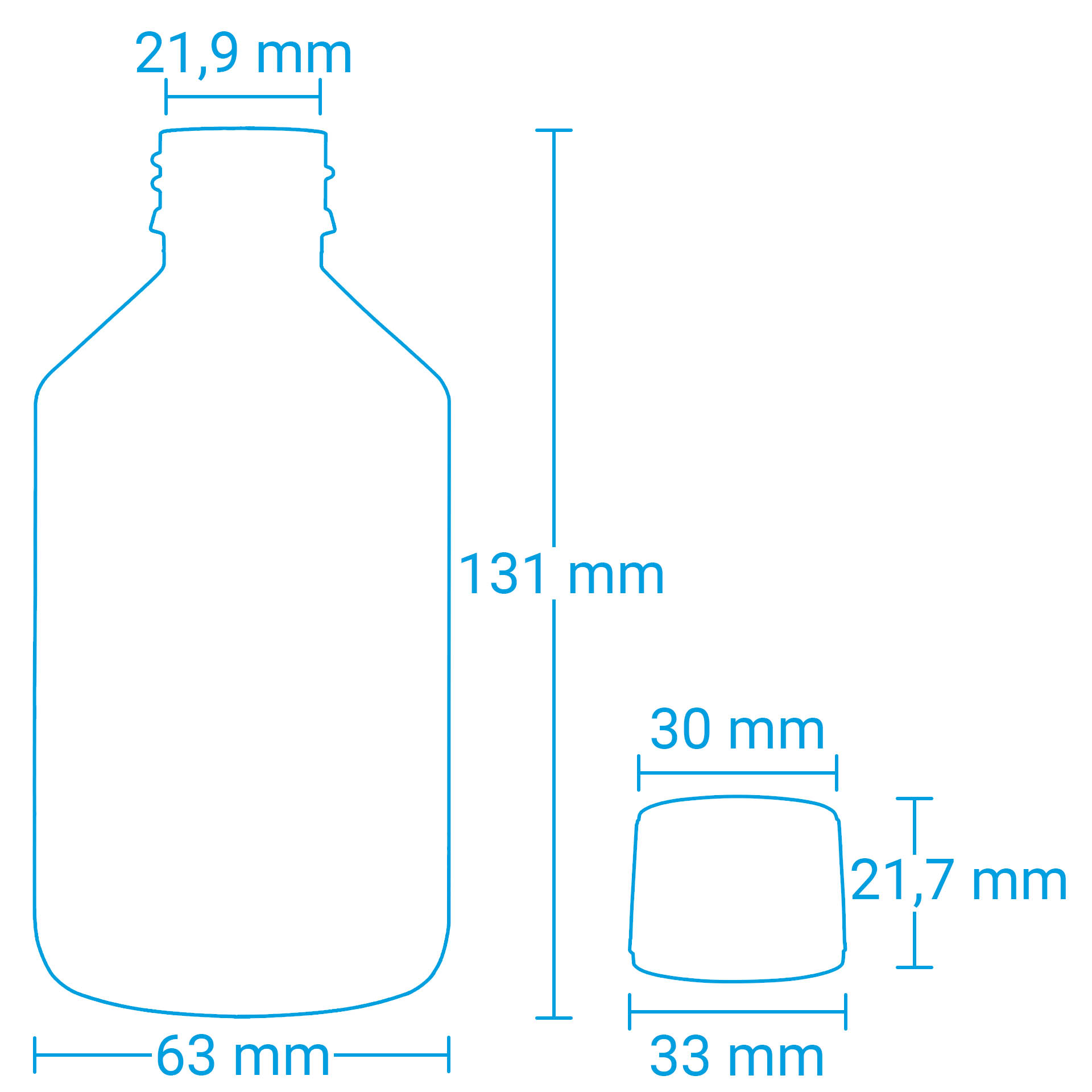 Leerflasche Braun mit Deckel 250 ml