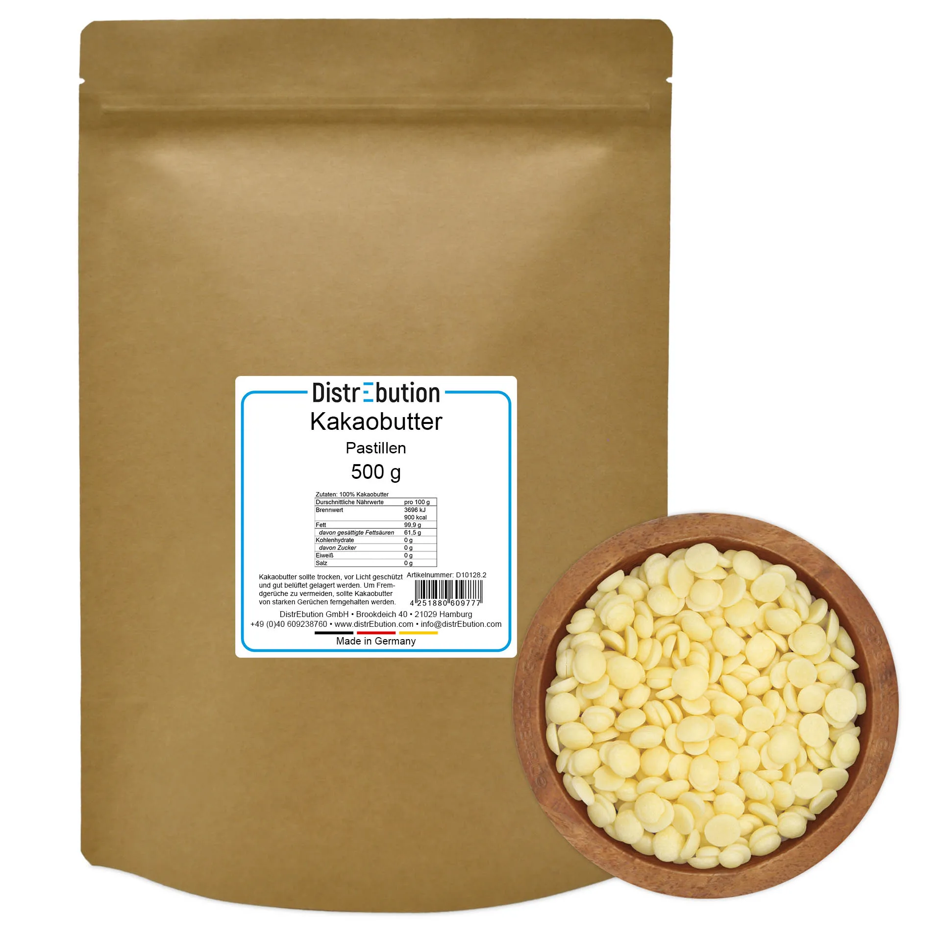 Cocoa Butter Pastilles Food Grade 500 g