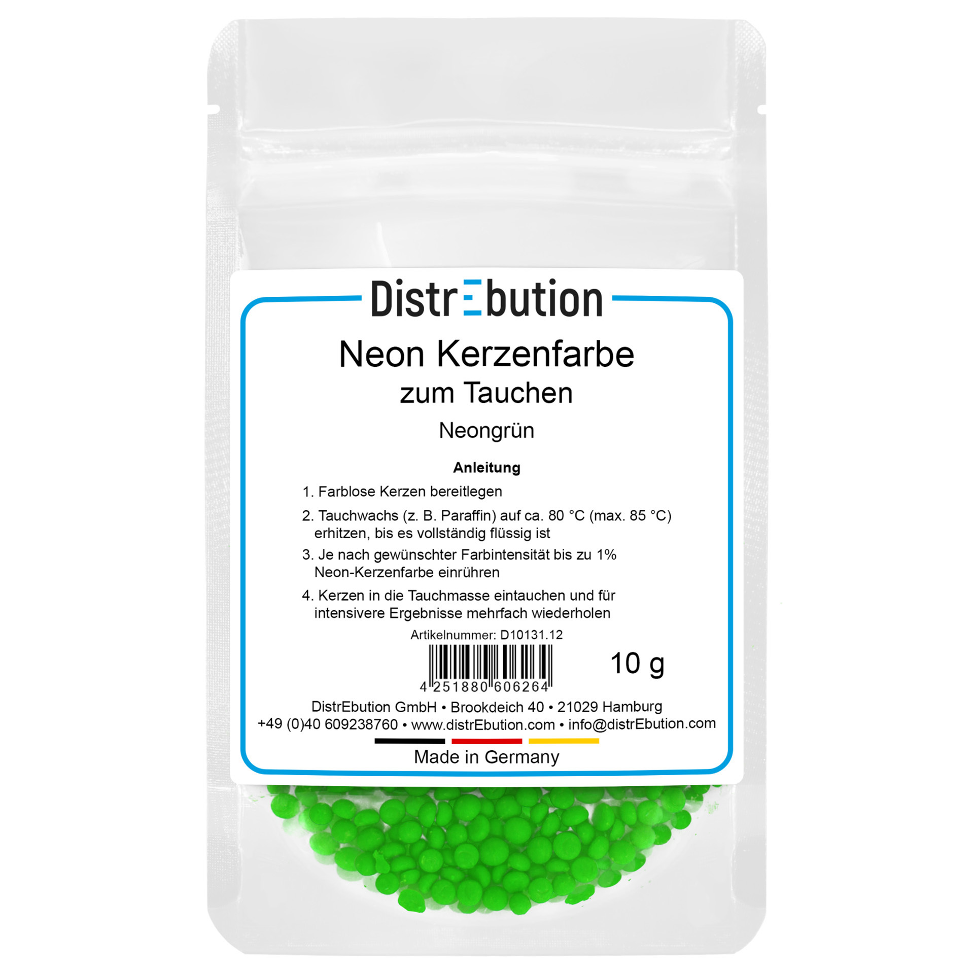 Neon candle colours for dipping