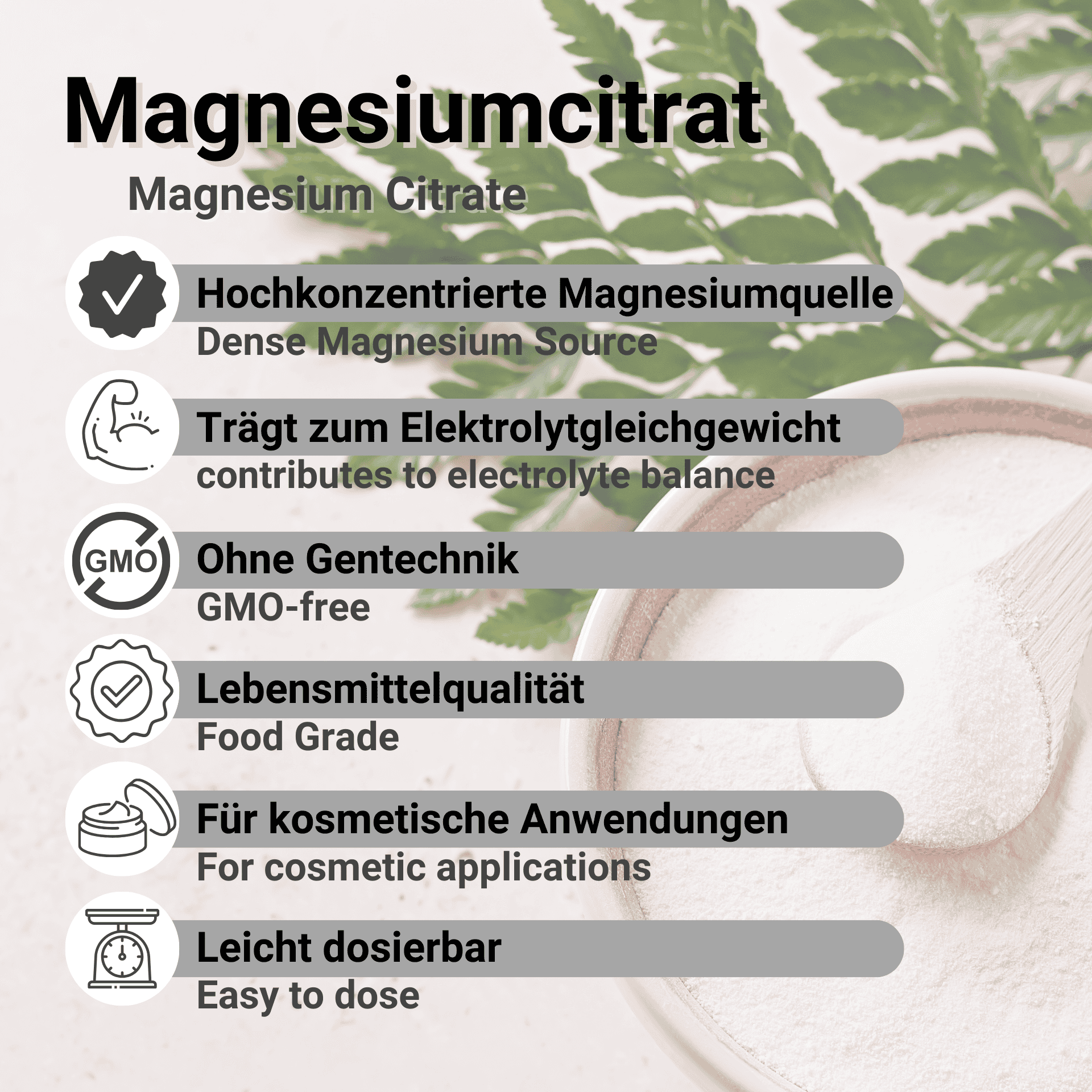 Magnesium Citrate Powder - Trimagnesium Citrate E345i