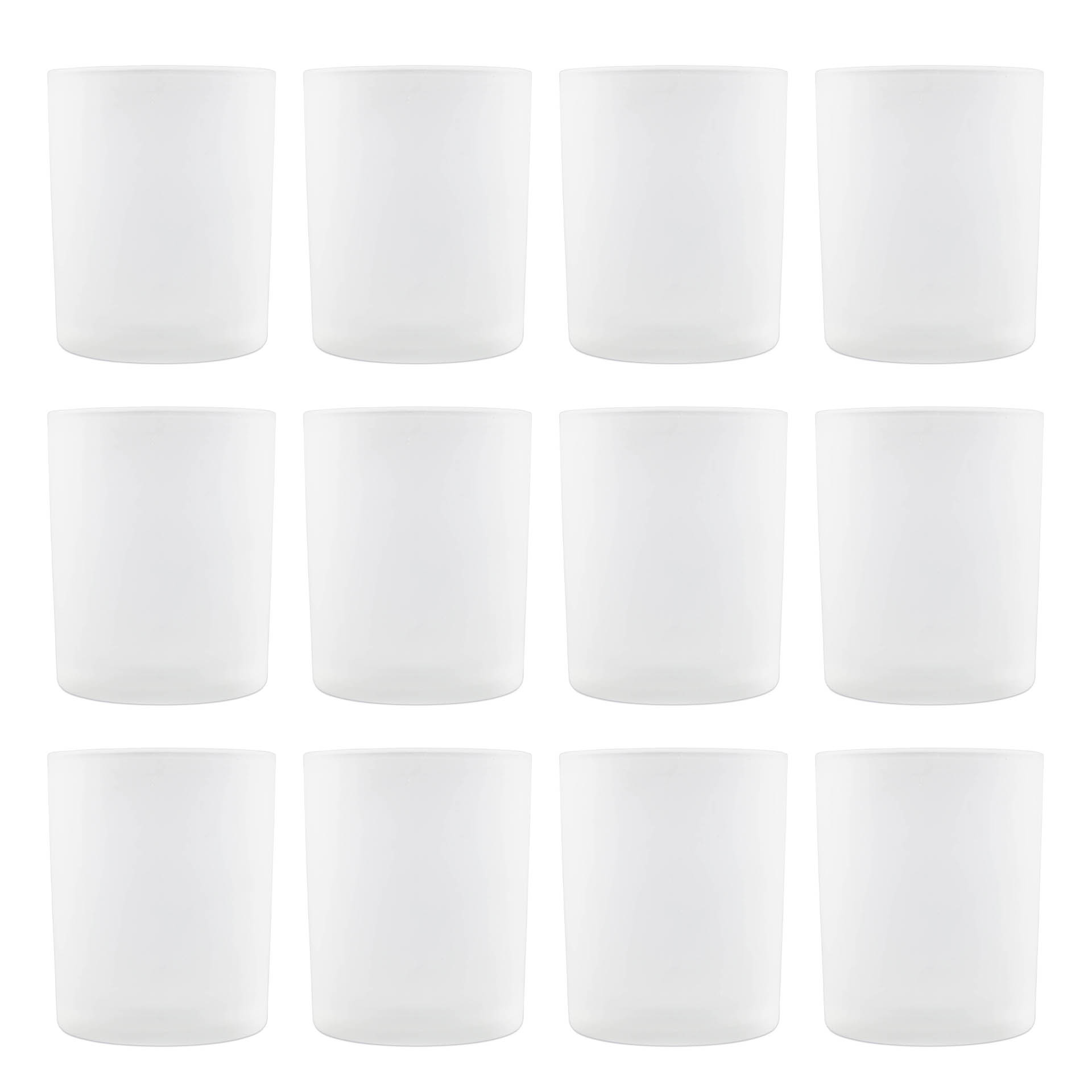 Glass Candle Jar Frosted 200 ml 12 pieces