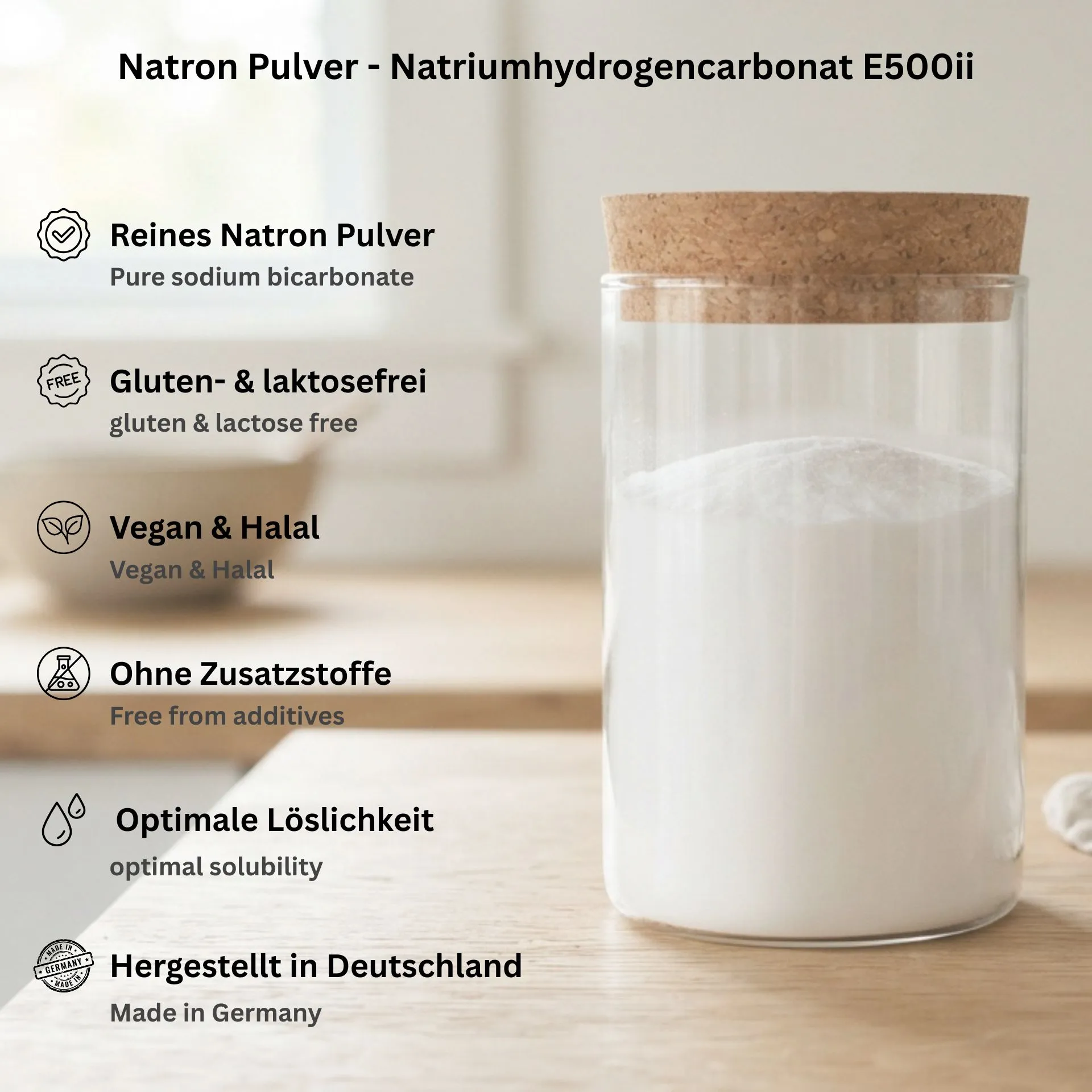Natron Pulver - Natriumhydrogencarbonat E500ii