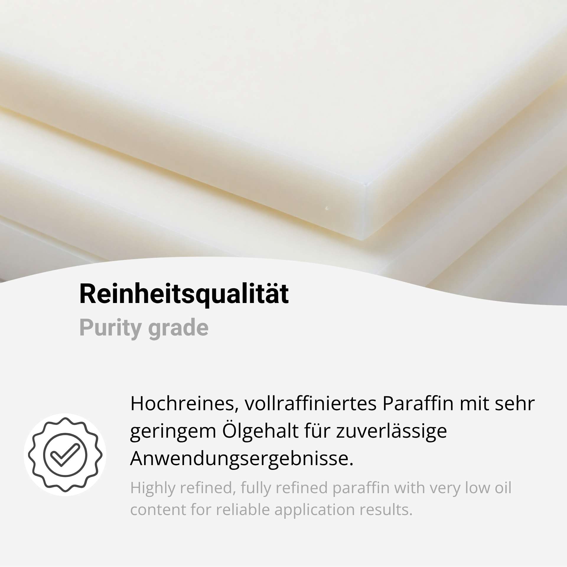 Paraffin Wax Slabs 50 - 52°C solidification point, fully refined