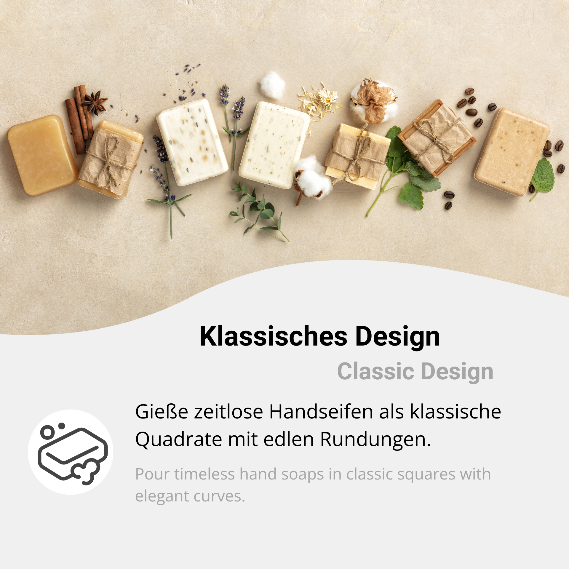 Classic design for creative DIY soaps