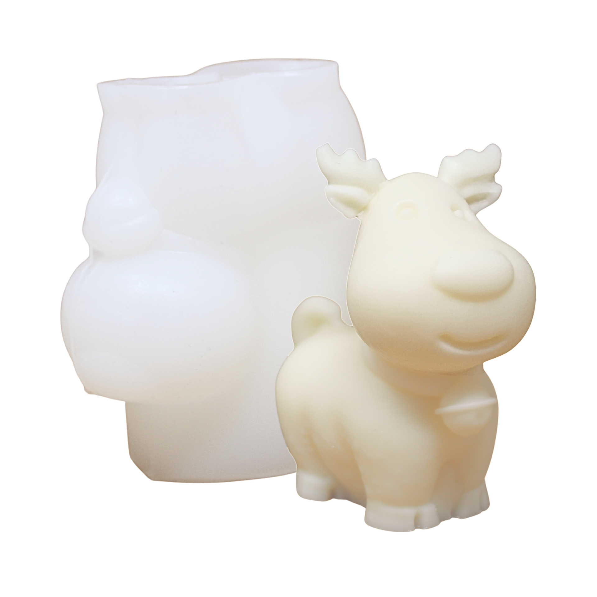 Candle mould – Reindeer ‘Rudolph’ with sample candle