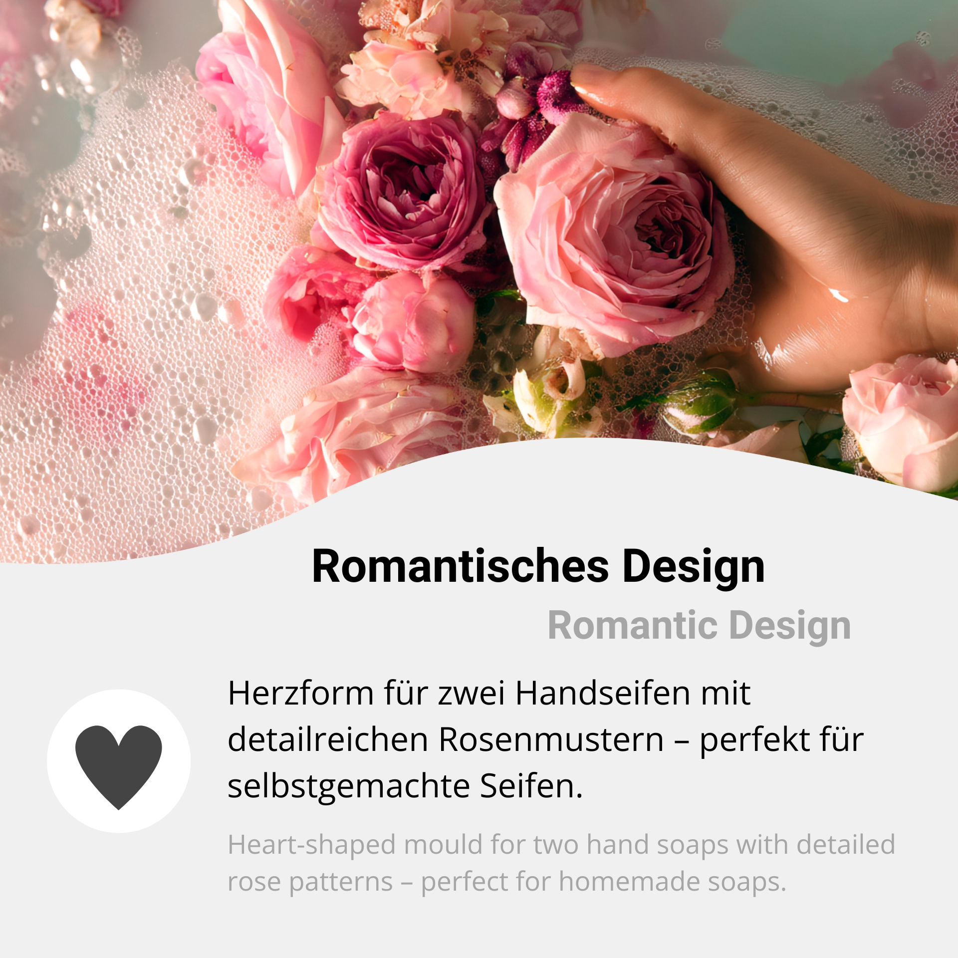 Romantic design for creative soaps