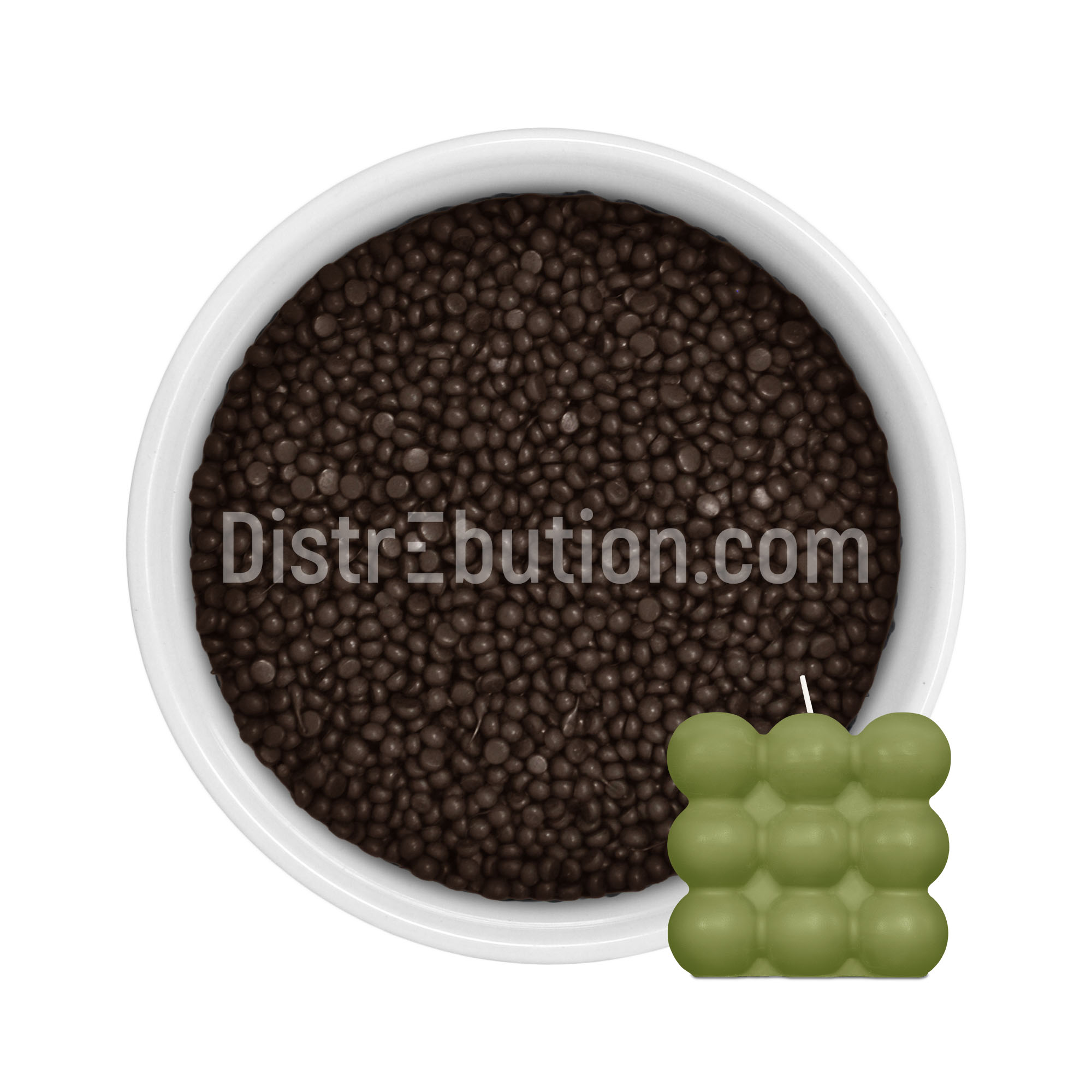 Olive pastilles and example candle