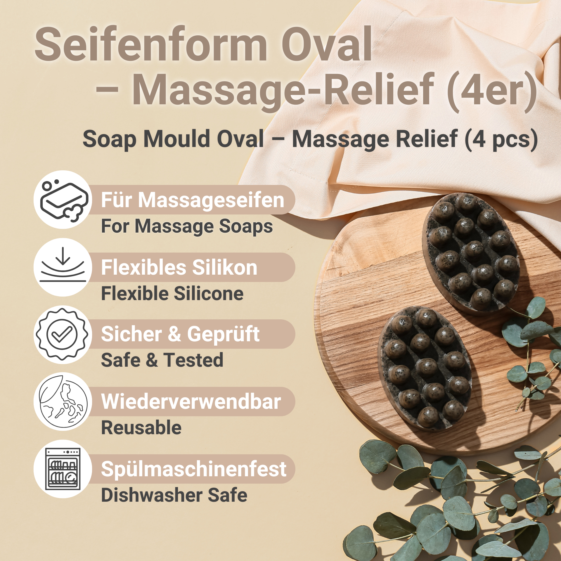 Soap Mould Oval – Massage Relief Benefits