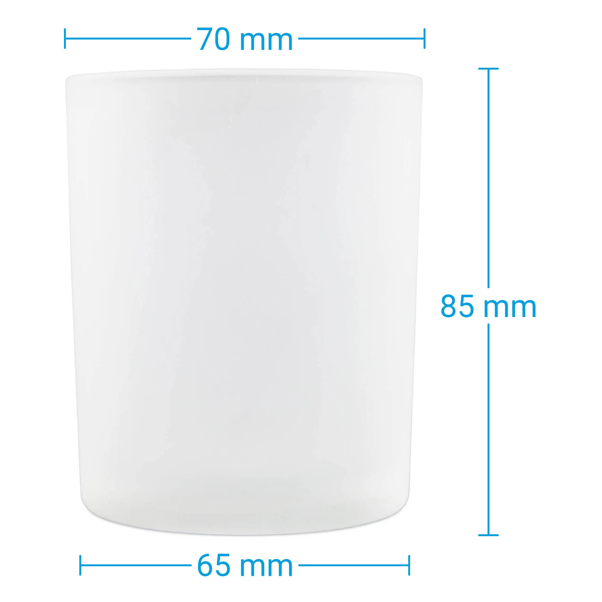 Kerzenglas in gefrostet matt Kerzen Getränke Dekoglas 200ml