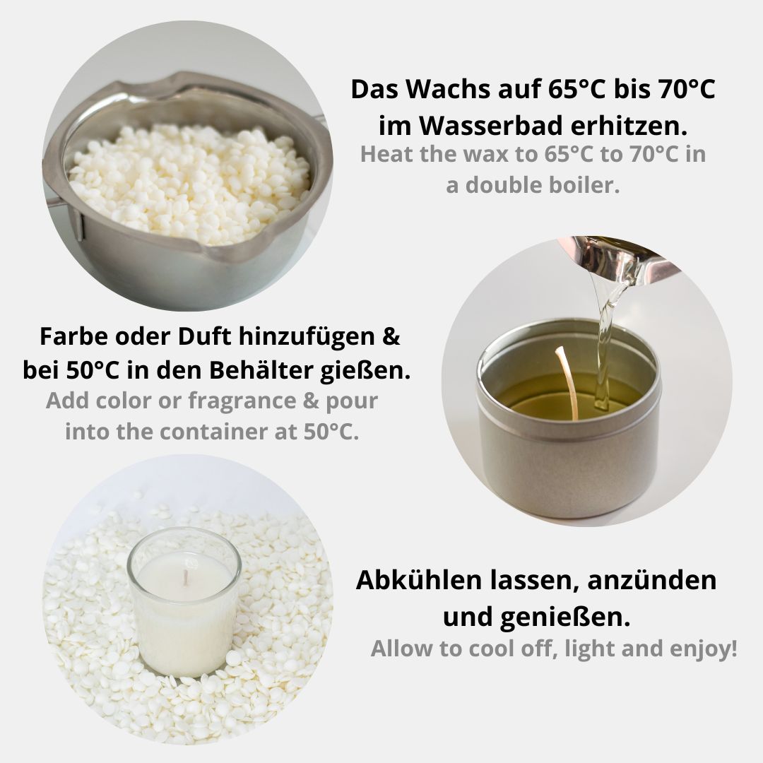 Sojawachs Kerasoy 4130 für Behälterkerzen