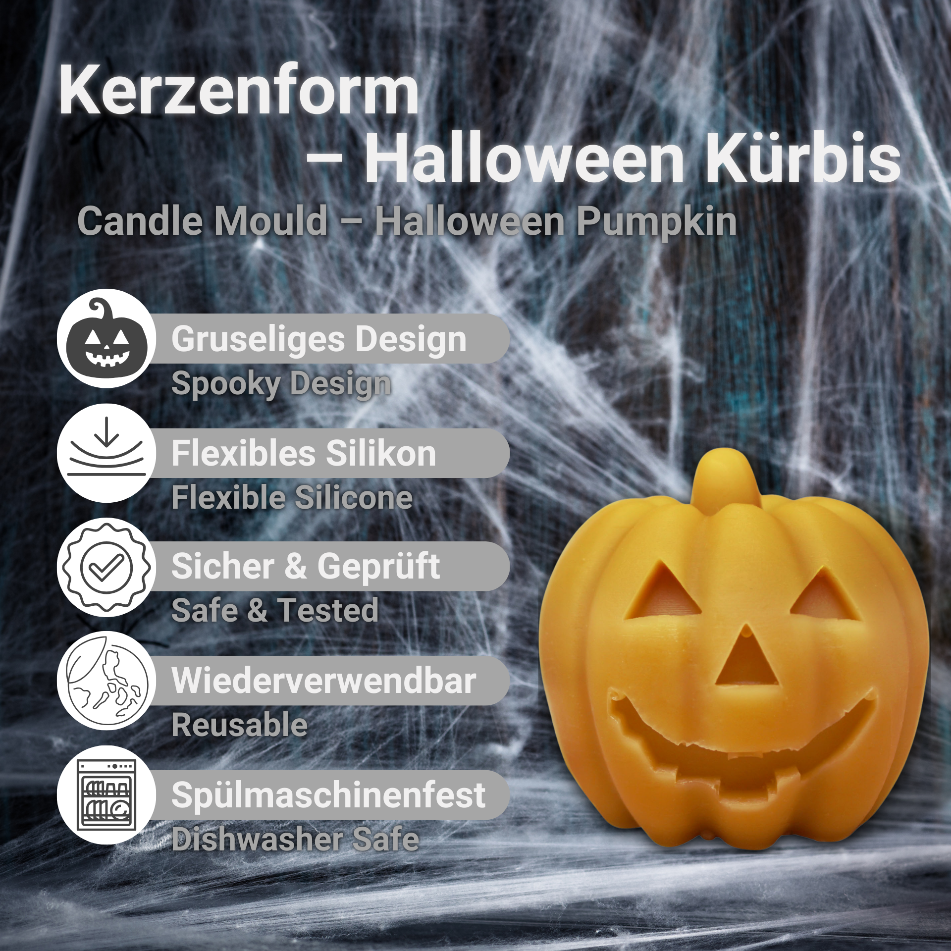 Advantages of Halloween pumpkin candle moulds
